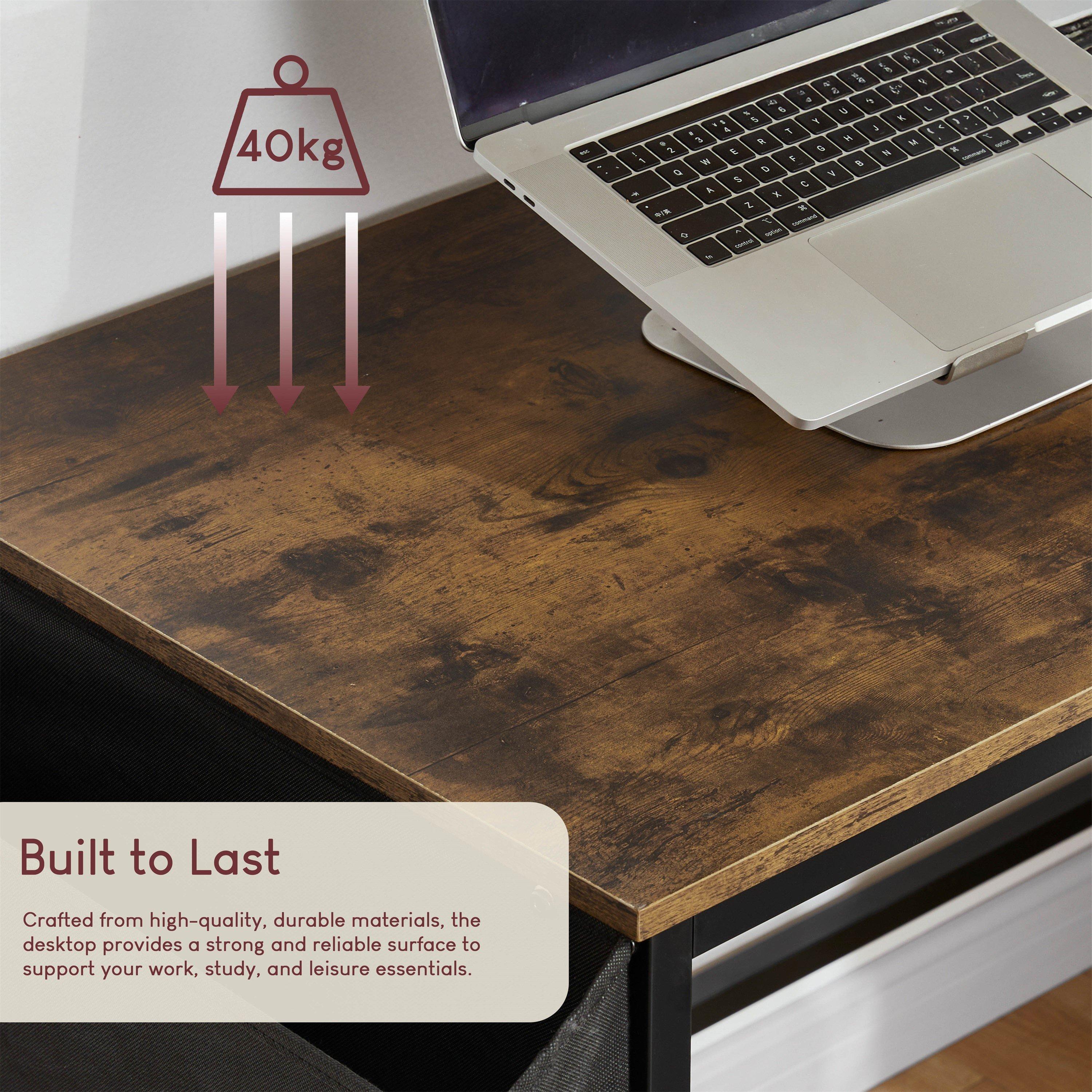 Dark Wood - Lassic - Vida Designs Brooklyn Large Computer Desk - 6