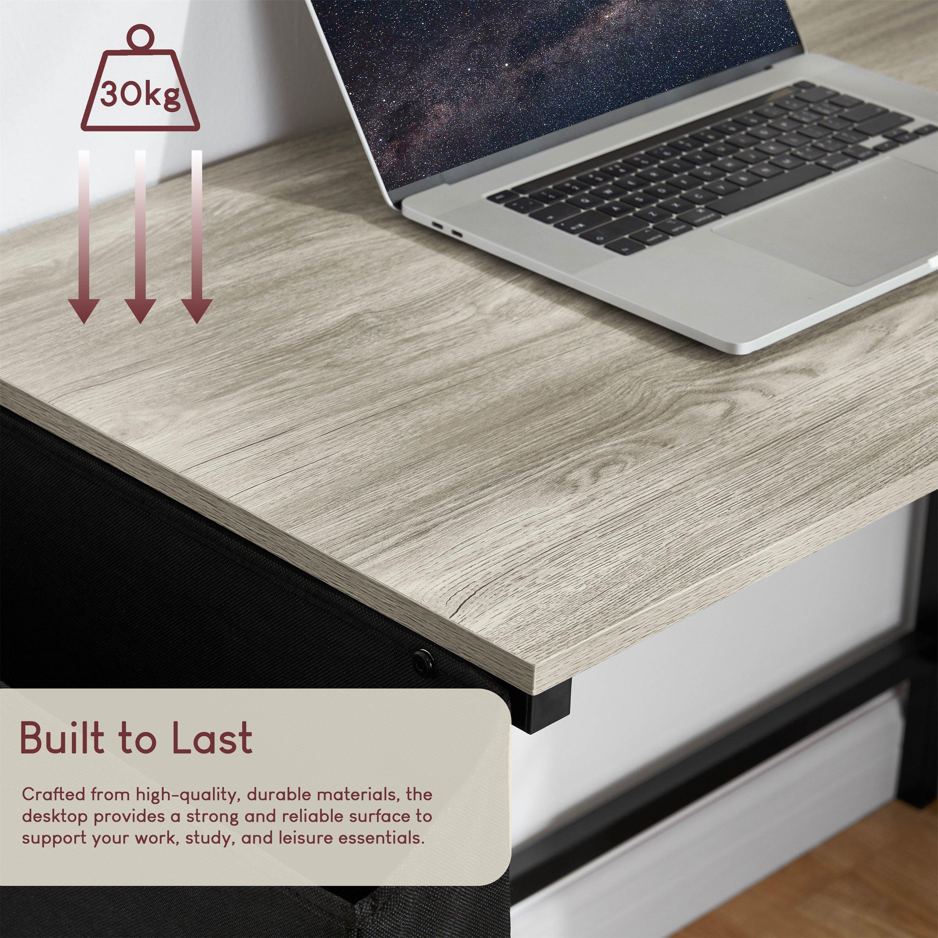 Grey - Lassic - Vida Designs Brooklyn Small Computer Desk - 6