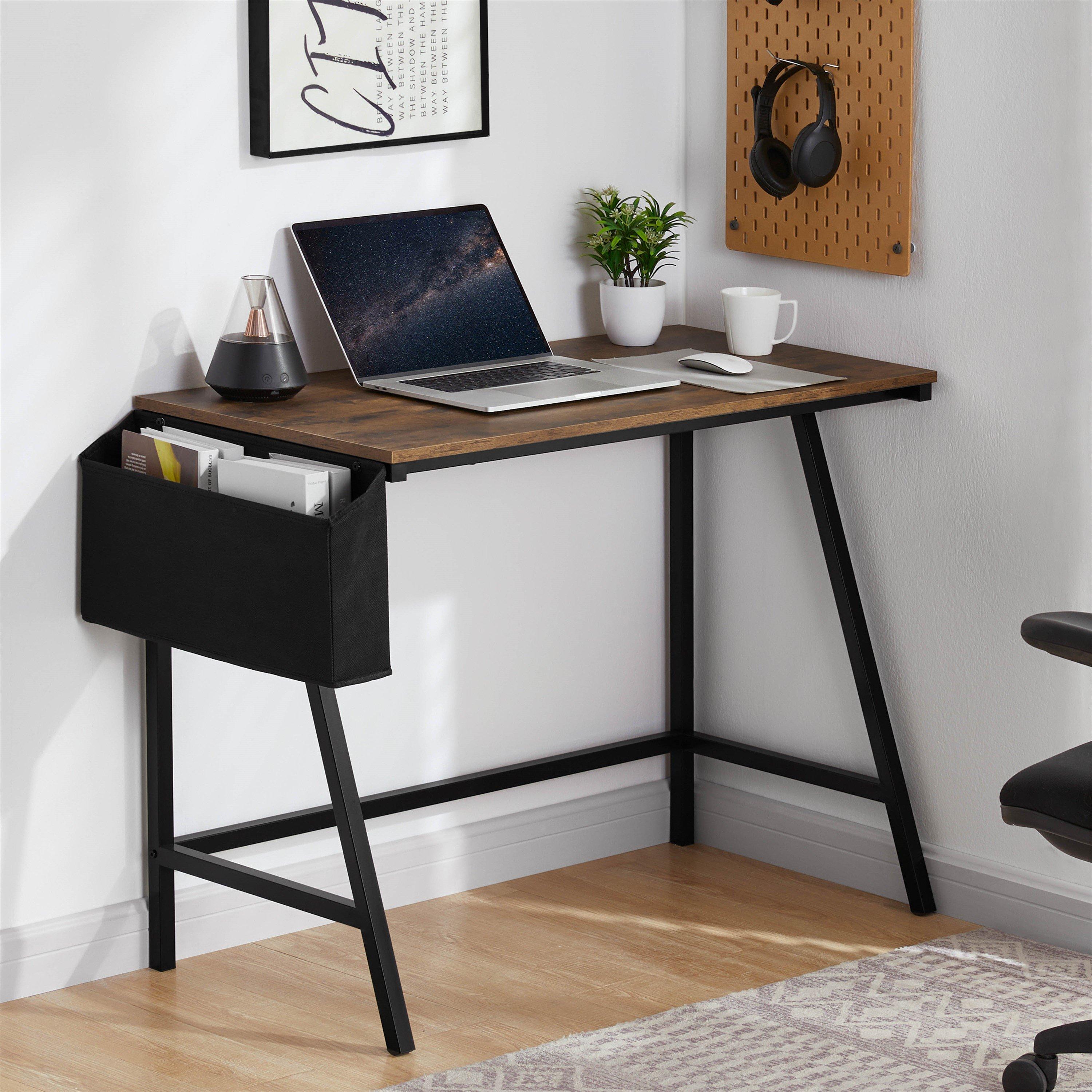 Lassic  Vida Designs Brooklyn Small Computer Desk - Dark Wood - Small