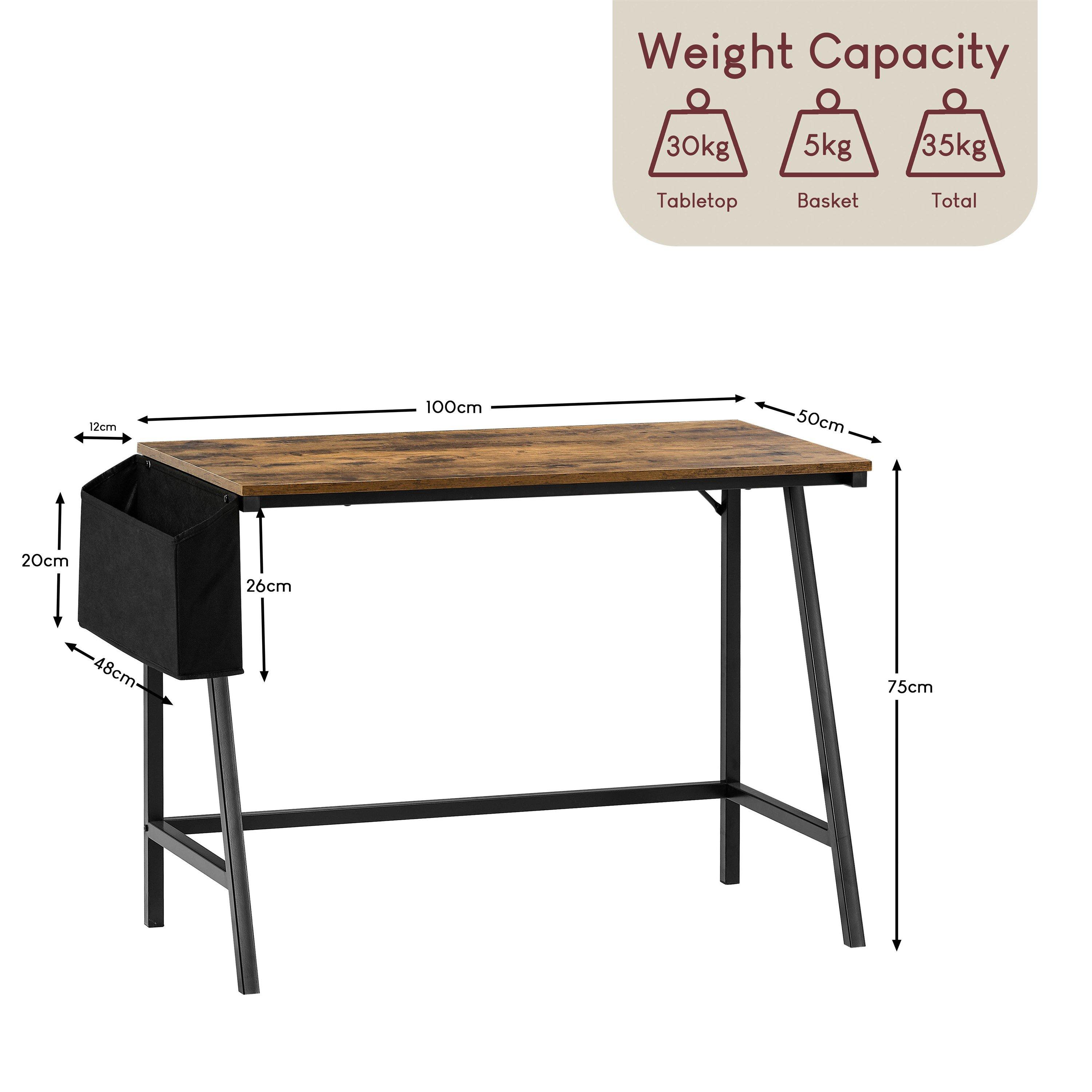 Dark Wood - Lassic - Vida Designs Brooklyn Small Computer Desk - 2