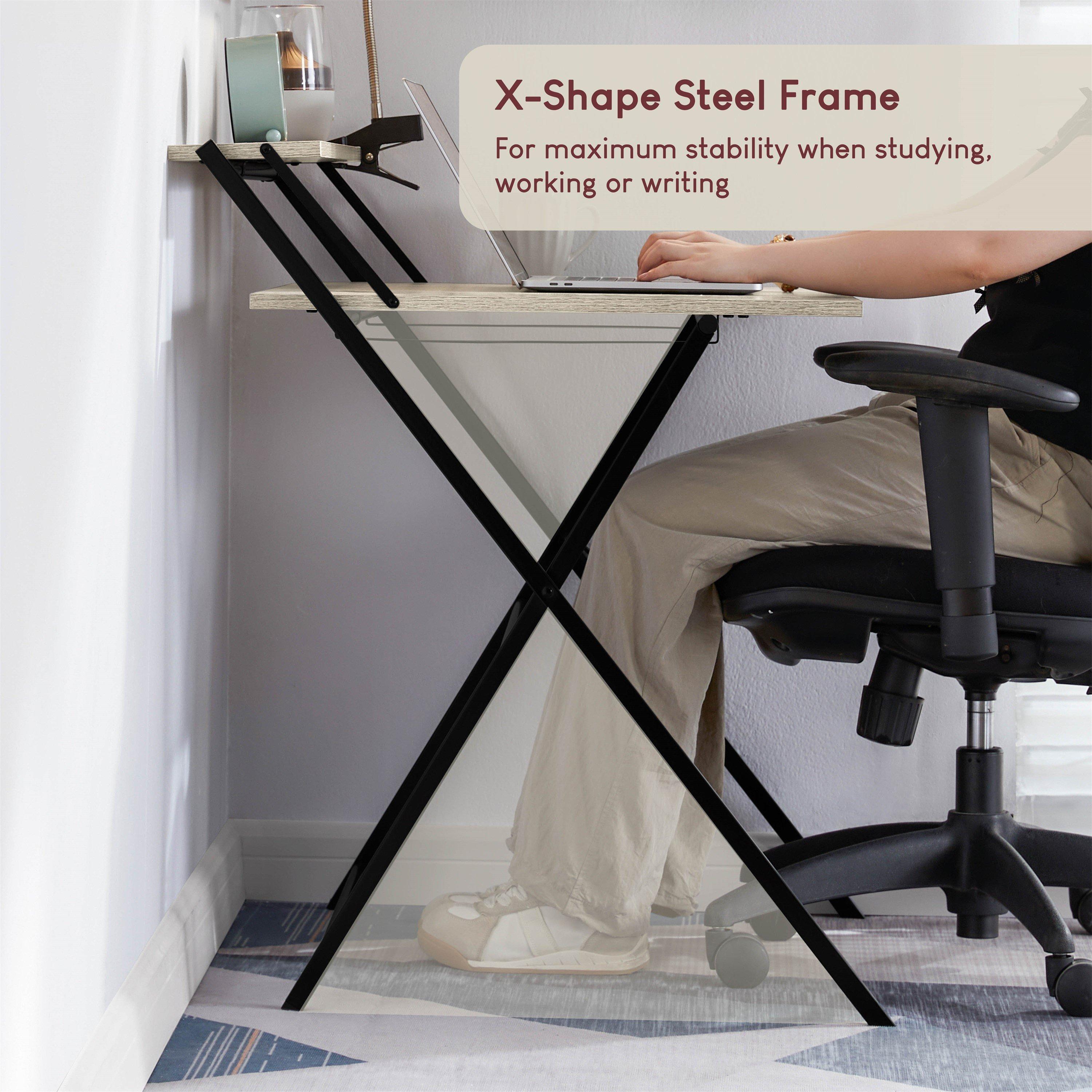 Grey - Lassic - Vida Designs Brooklyn Foldable Computer Desk - 5