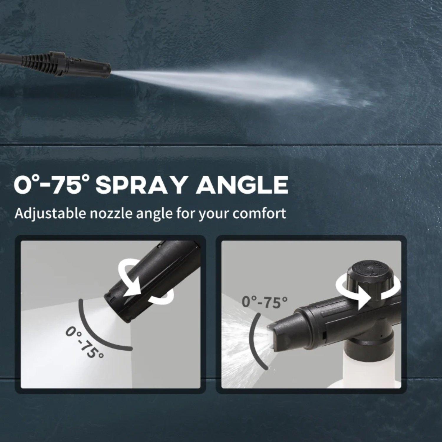 Green - HOMCOM - DURHAND 1800W High Pressure Washer 150 Bar - 5