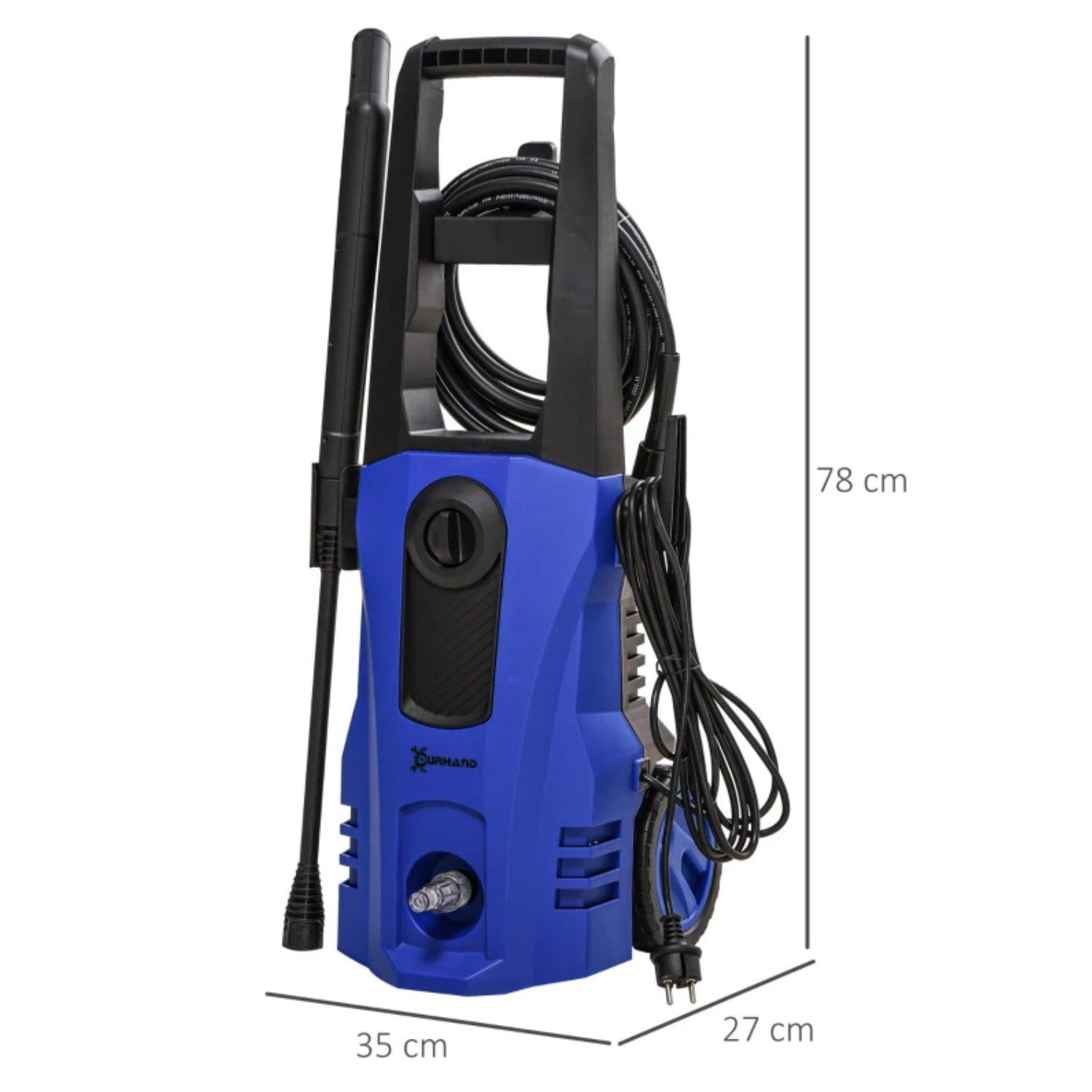 Blue - HOMCOM - DURHAND 1800W High Pressure Washer 150 Bar - 3