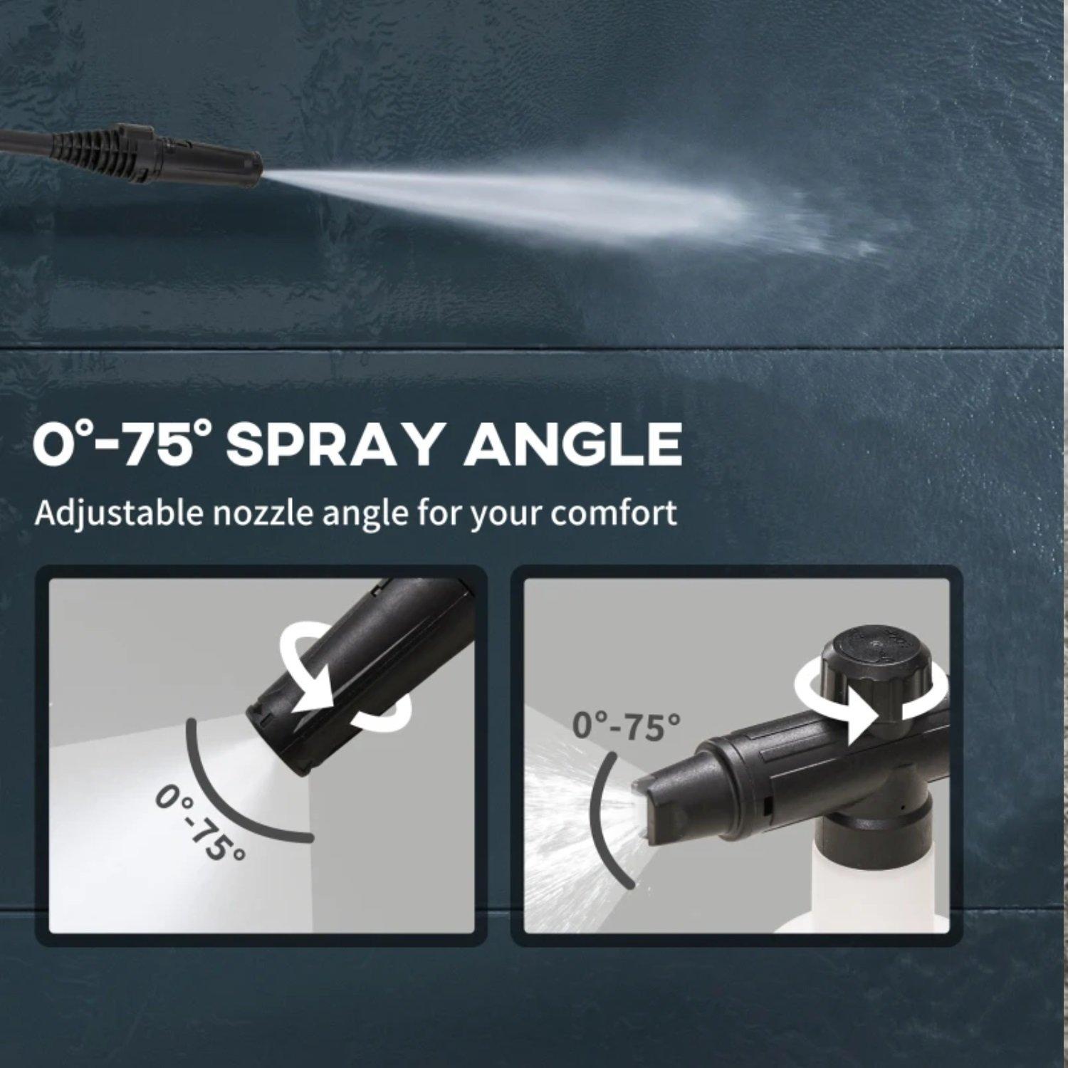 Blue - HOMCOM - DURHAND 1800W High Pressure Washer 150 Bar - 5