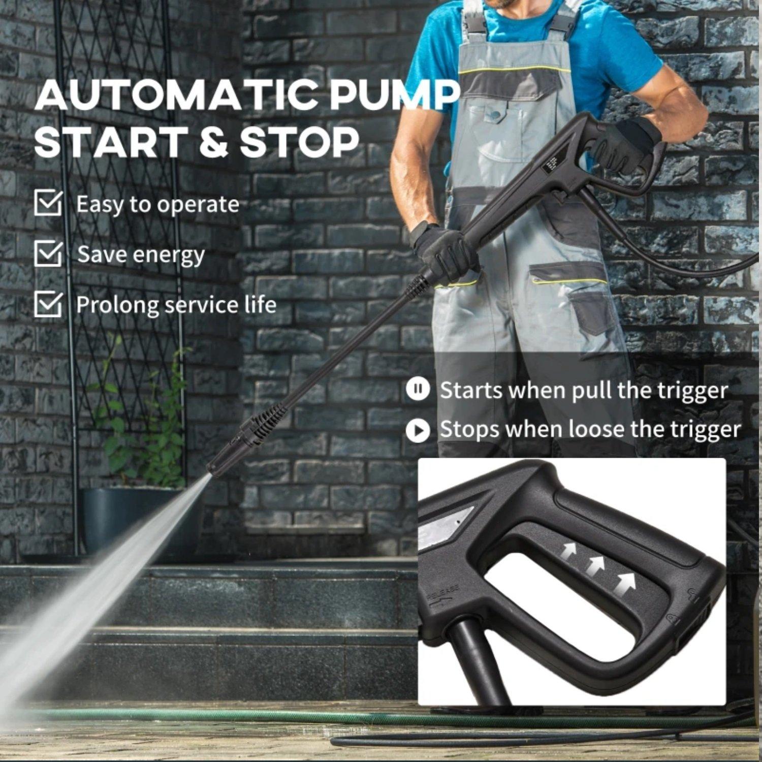 Blue - HOMCOM - DURHAND 1800W High Pressure Washer 150 Bar - 6