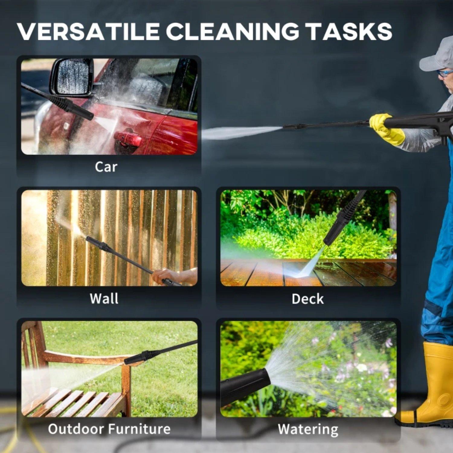 Blue - HOMCOM - DURHAND 1800W High Pressure Washer 150 Bar - 9