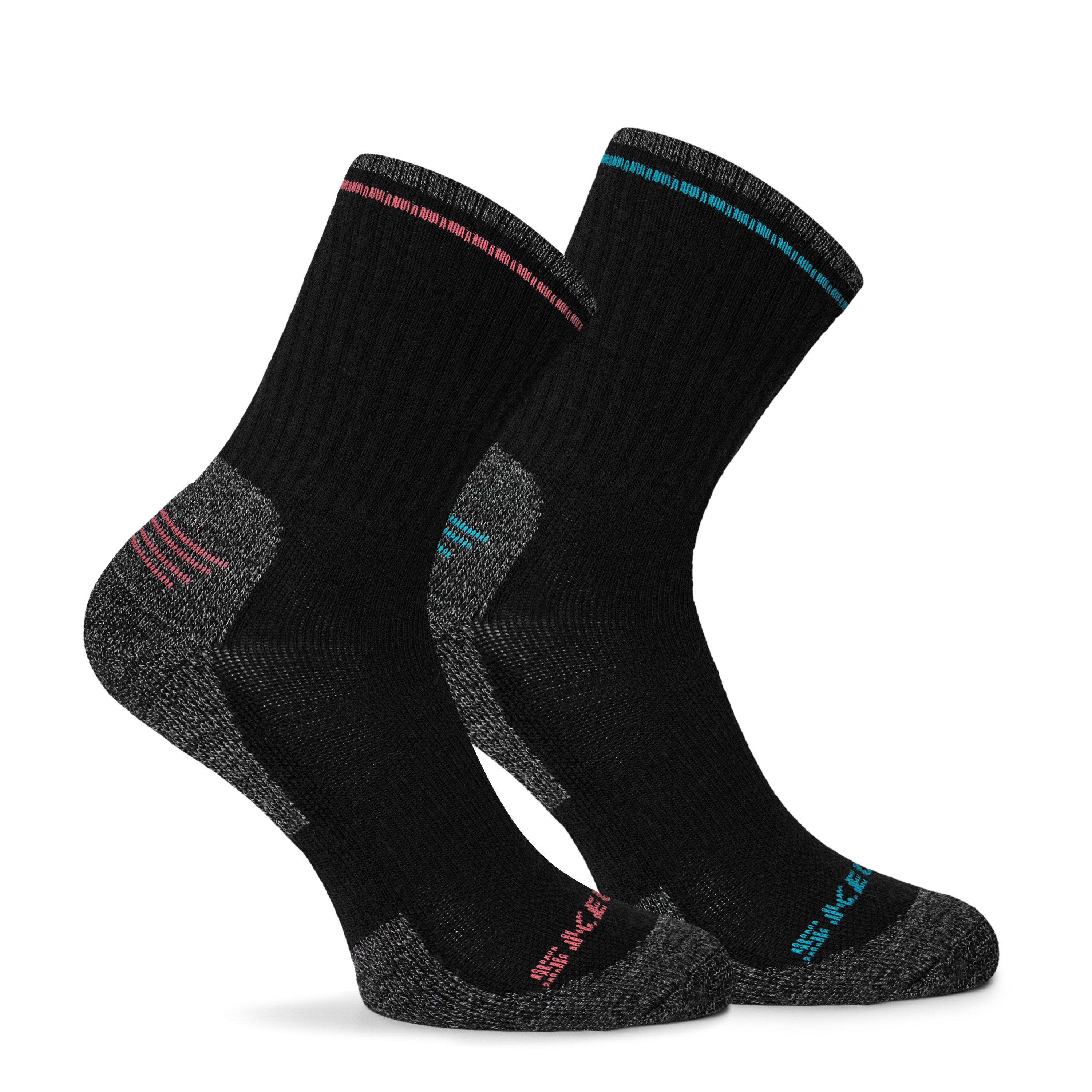 Black - Skechers - Men's Crew Walking Socks - 1