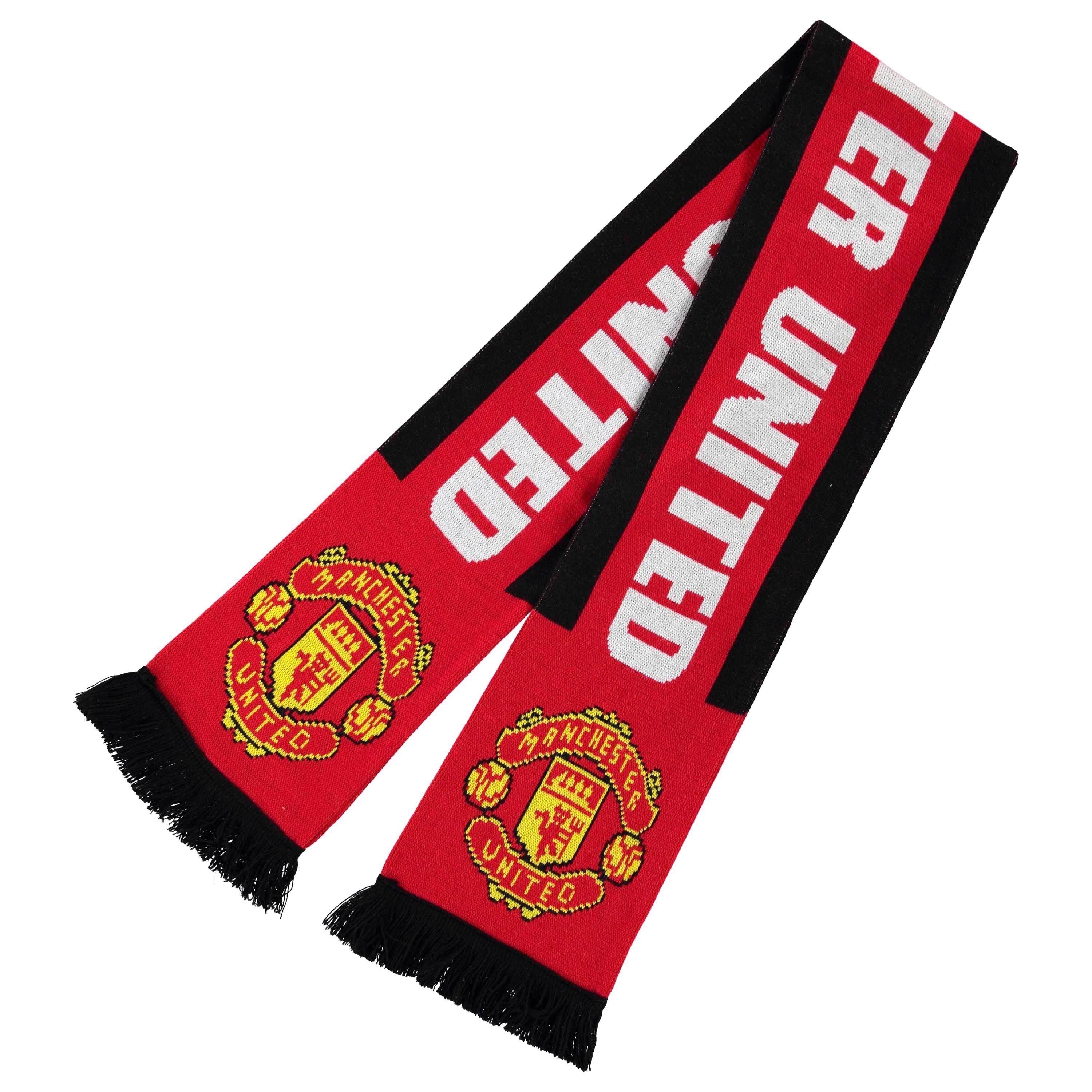 Écharpe De Supporter Manchester United - Motifs Anti-vitrage - Couleurs Officielles