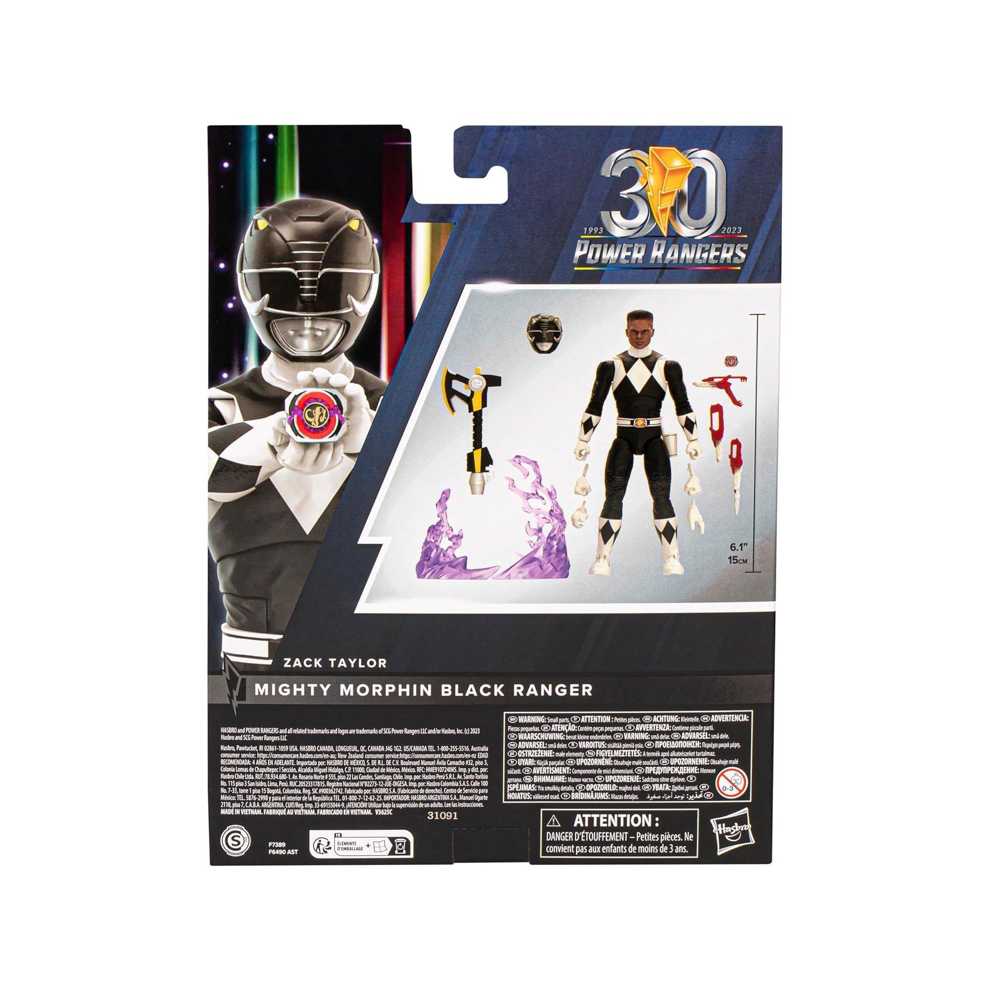 Merchandise - Power Rangers - Lightning Collection Mighty Morphin Black Ranger Action Figure - 3