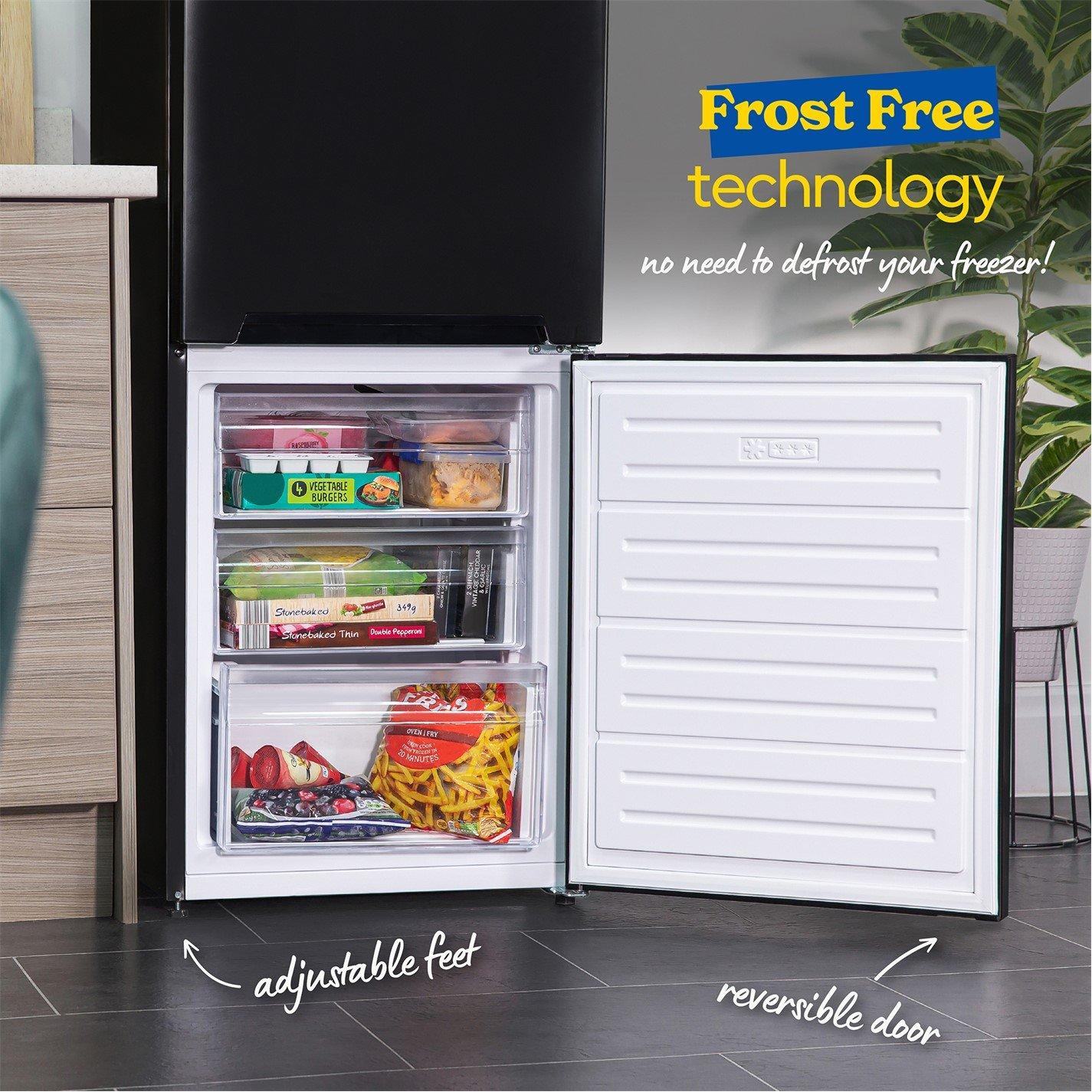 Black - Russell Hobbs - RH180FF541E1S 70/30 Fridge Freezer in Silver - 6