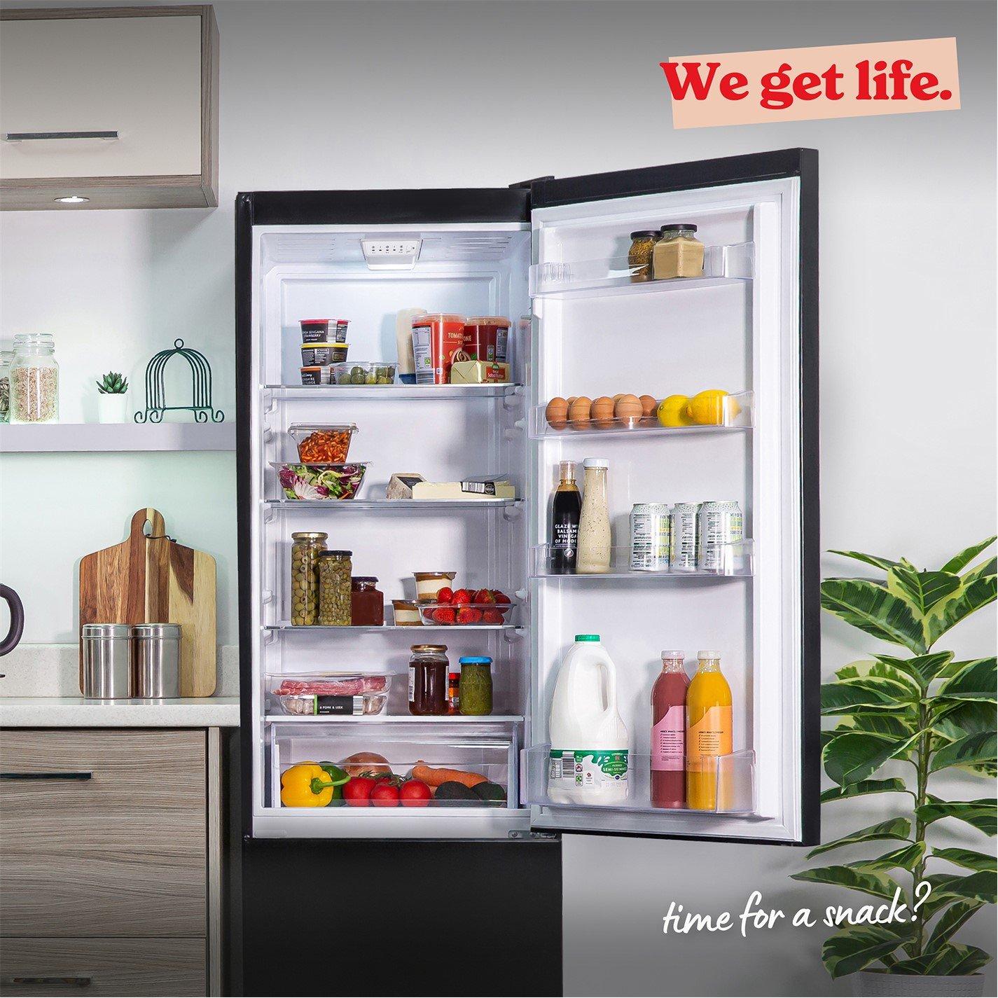 Black - Russell Hobbs - RH180FF541E1S 70/30 Fridge Freezer in Silver - 7