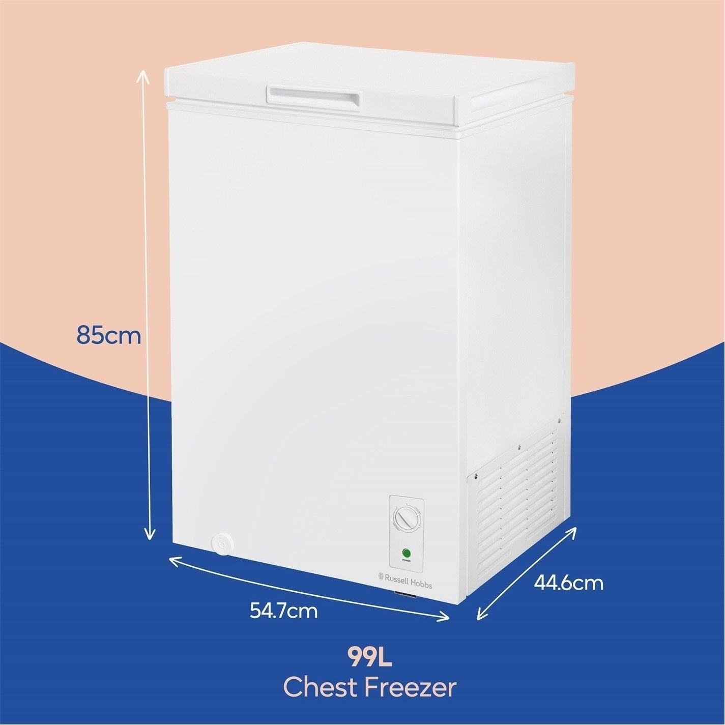 White - Russell Hobbs - RH99CF0E1W 99L Chest Freezer - 2