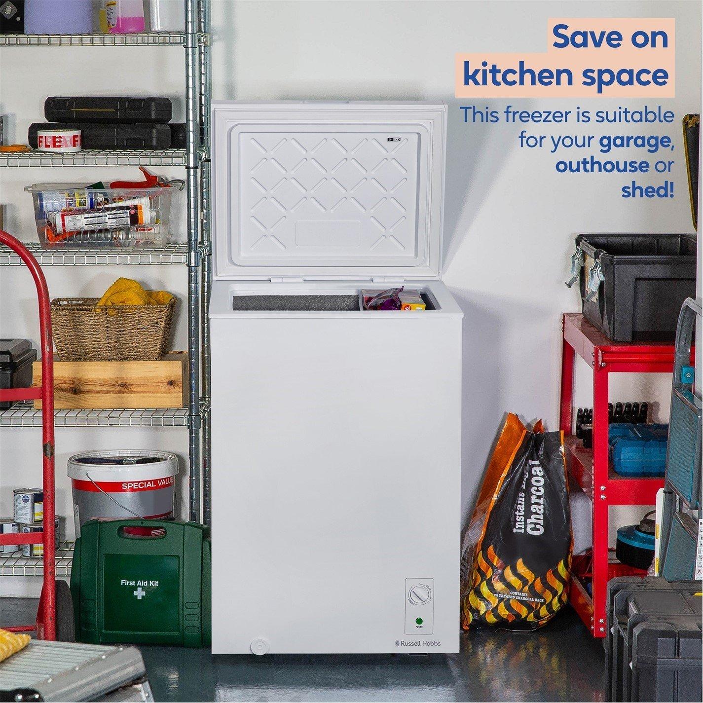 White - Russell Hobbs - RH99CF0E1W 99L Chest Freezer - 5