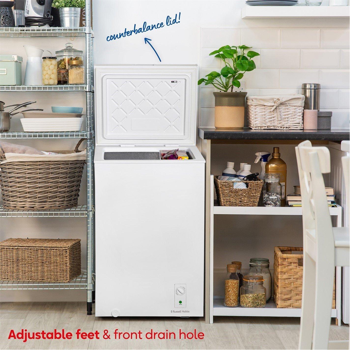 White - Russell Hobbs - RH99CF0E1W 99L Chest Freezer - 7