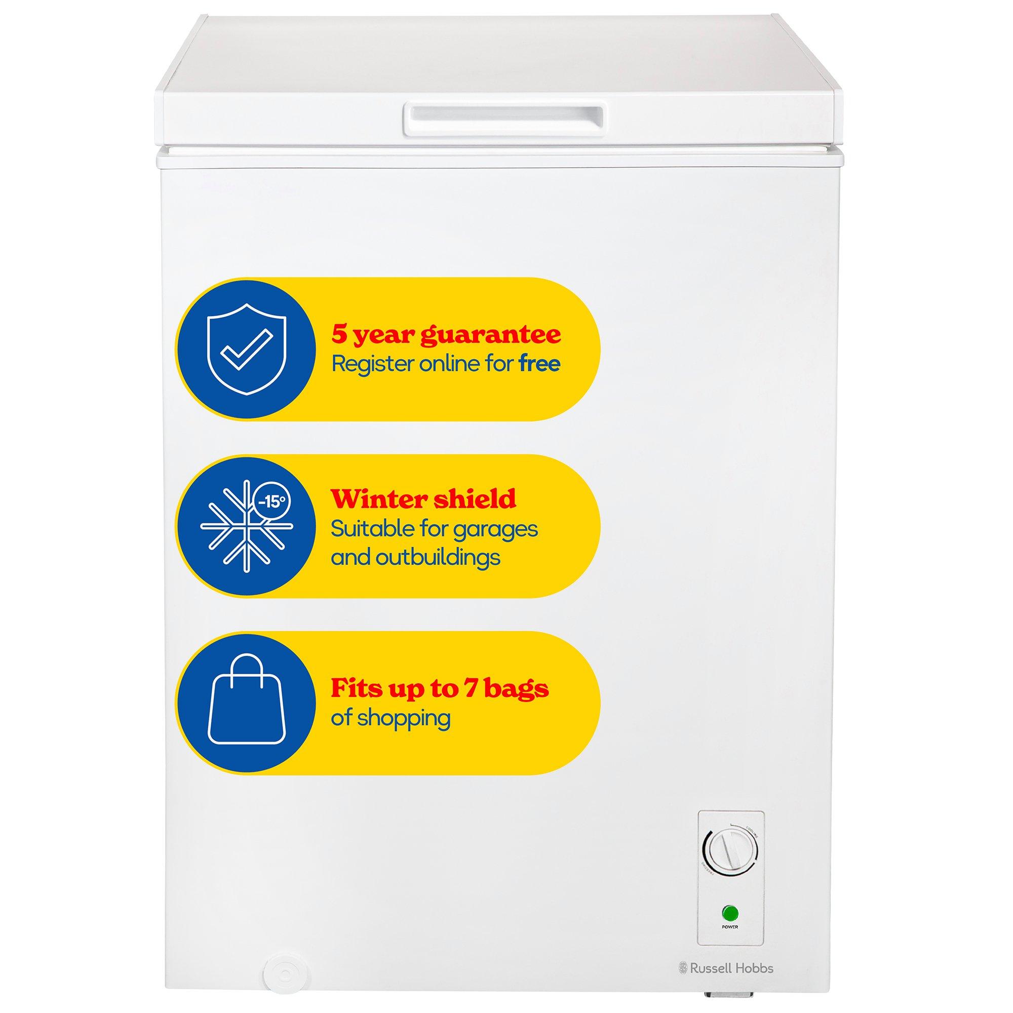 White - Russell Hobbs - Russell Hobbs RH142CF0E1 143L Chest Freezer - 1