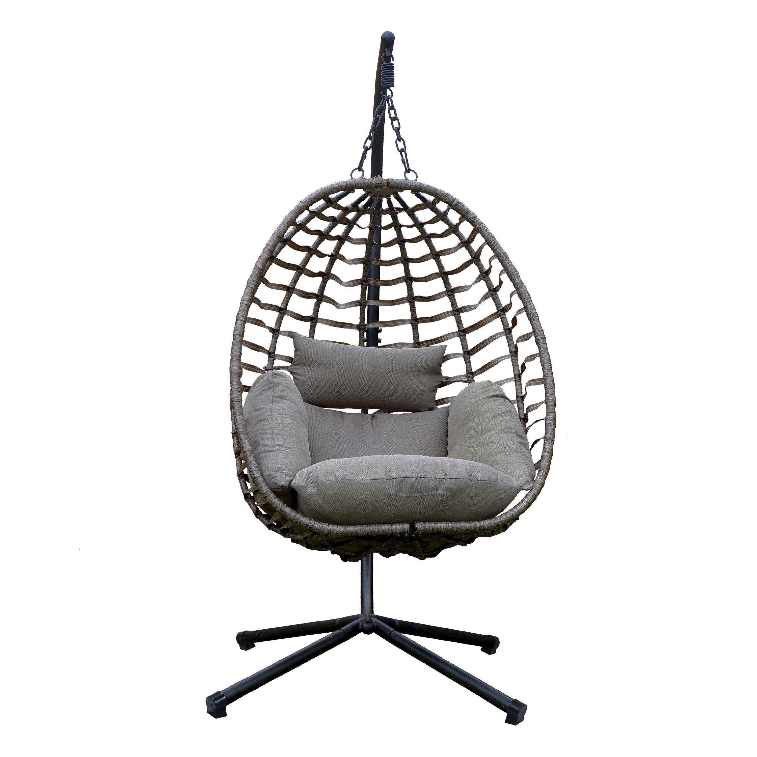 Grey - Streetwize - Chrysalis Hanging Egg Chair - 1