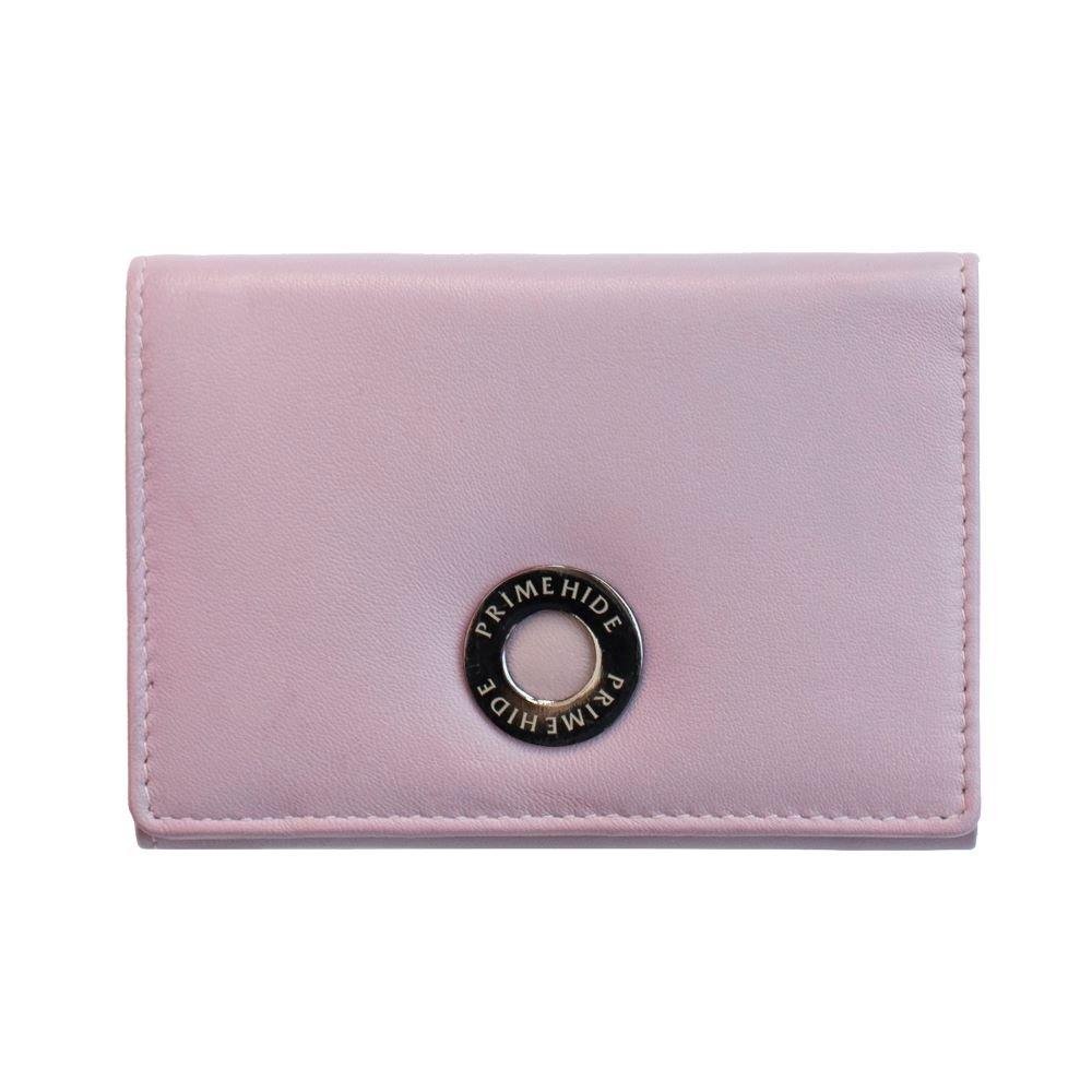 Primehide Leather Women's Flavia Clip Leather Frame Purse - Pale Mauve - 9 cm x 12