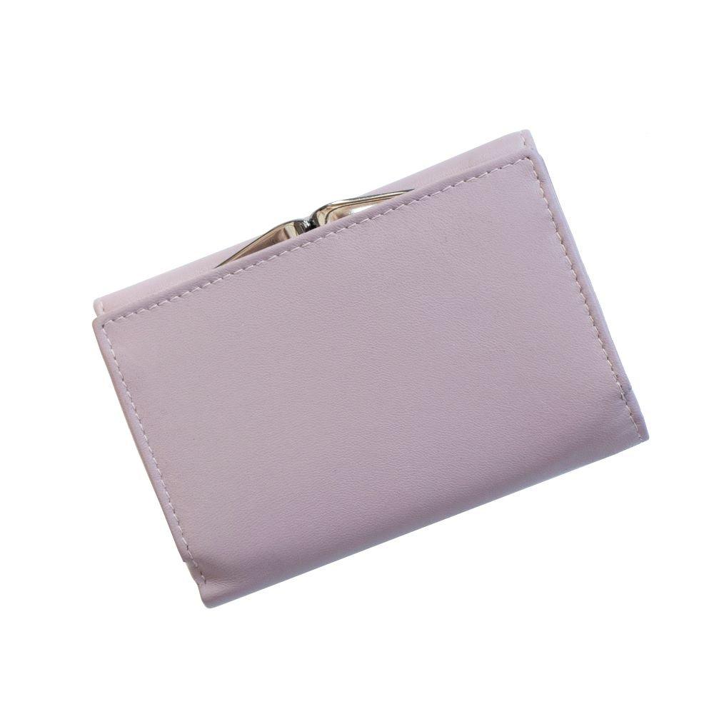 Pale Mauve - PRIMEHIDE Leather - Flavia Clip Leather Frame Purse - 3