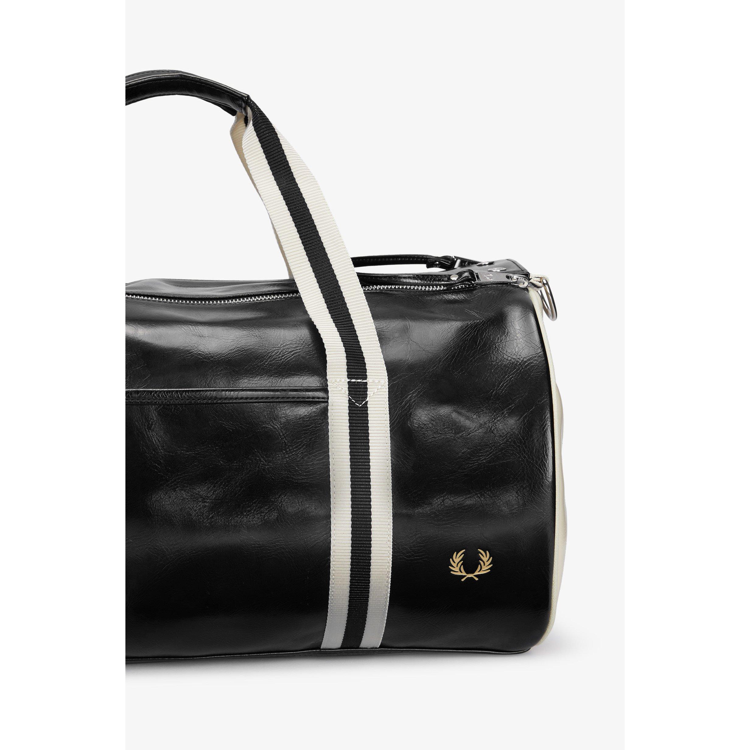 Black-EcruD57 - Fred Perry - Classic Barrel Bag - 5