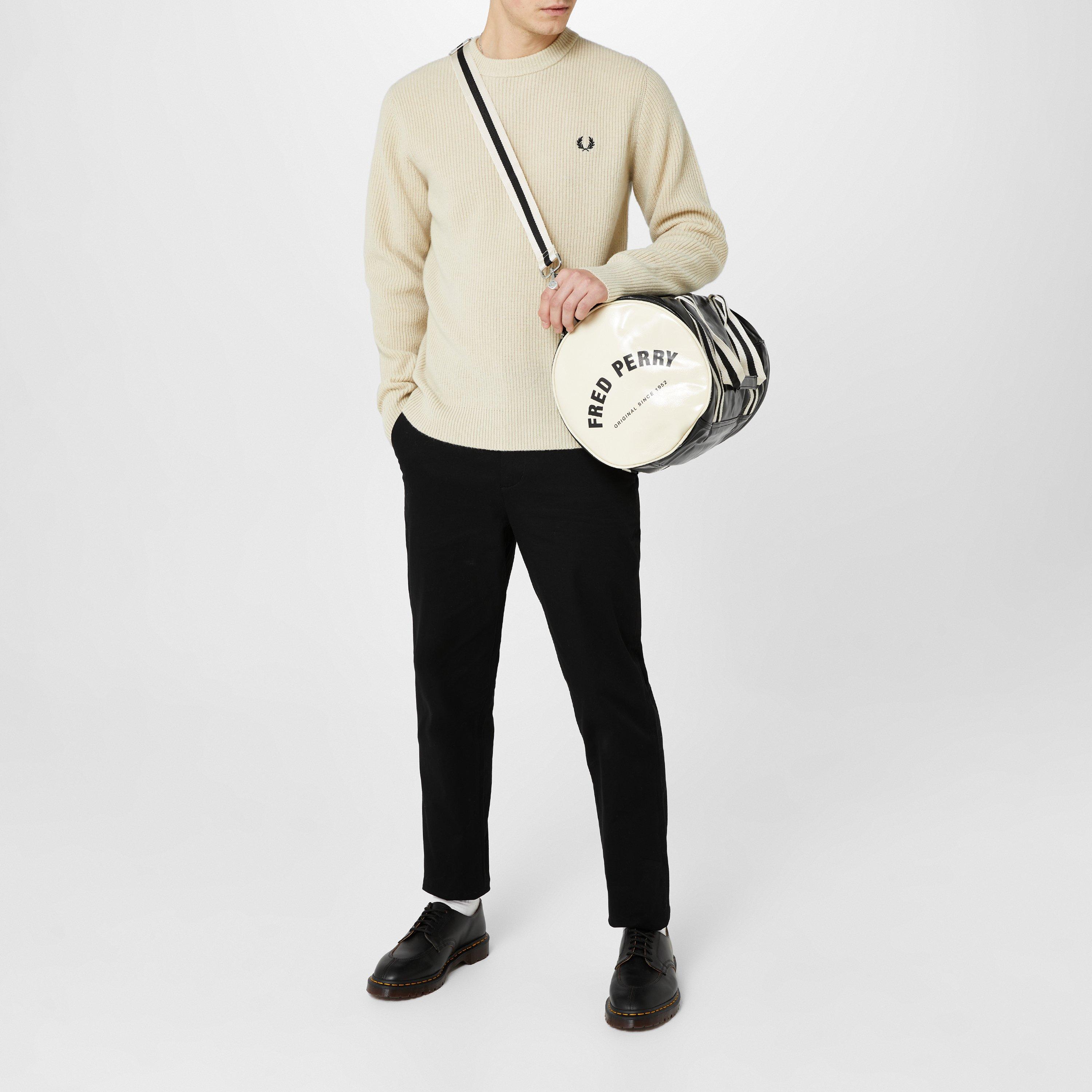 Black-EcruD57 - Fred Perry - Classic Barrel Bag - 6