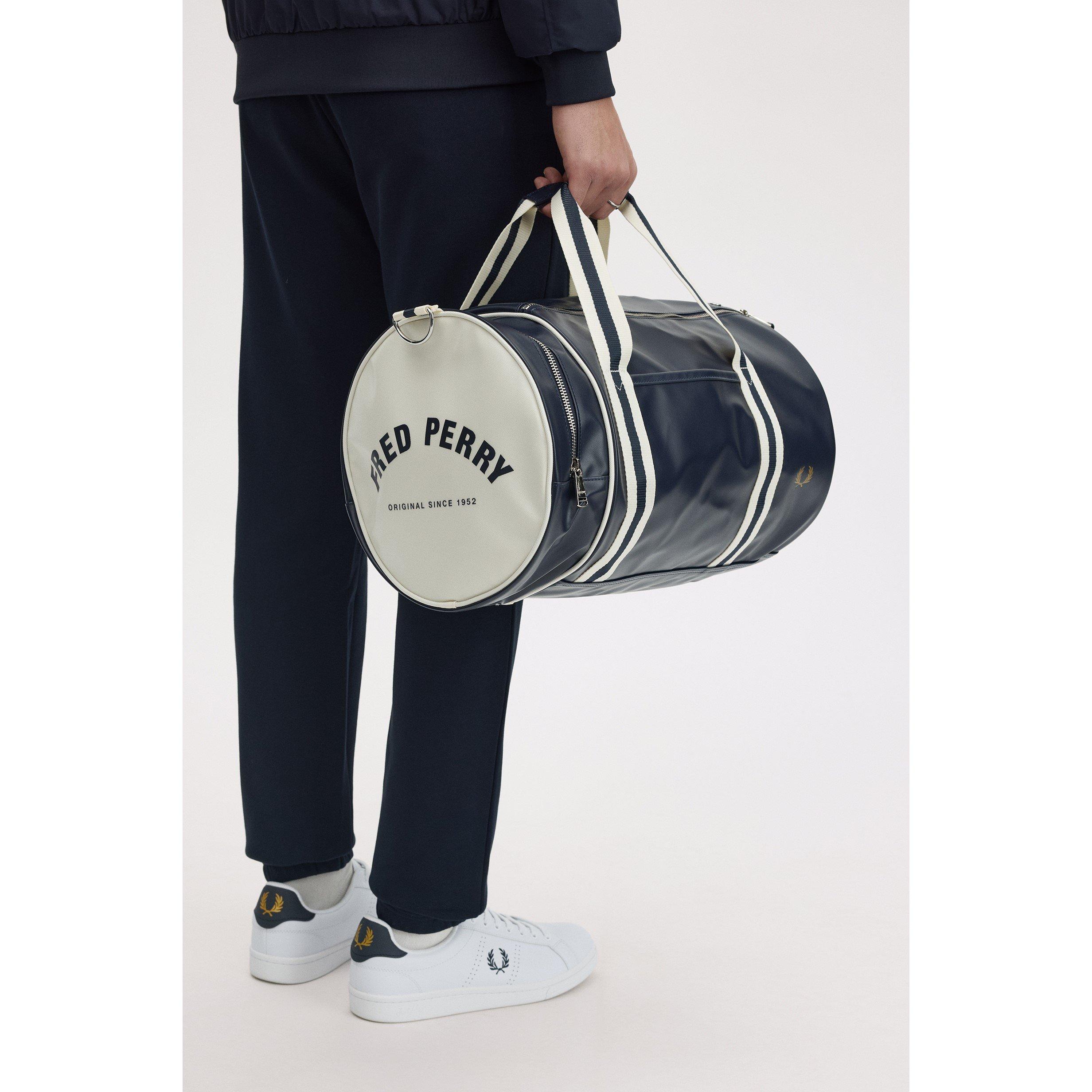 Navy/Ecru 635 - Fred Perry - Classic Barrel Bag - 3