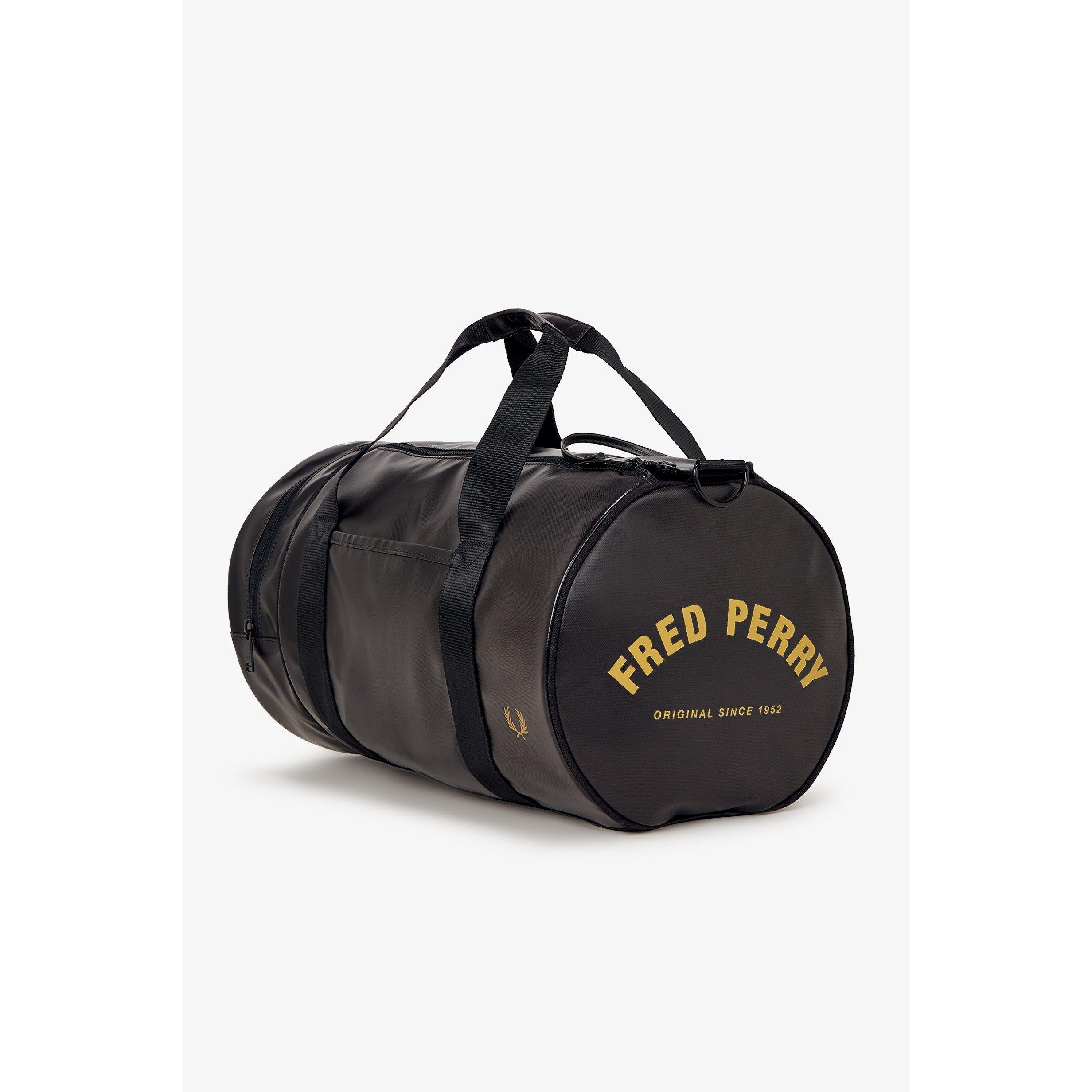 Black/Gold 774 - Fred Perry - Classic Barrel Bag - 2
