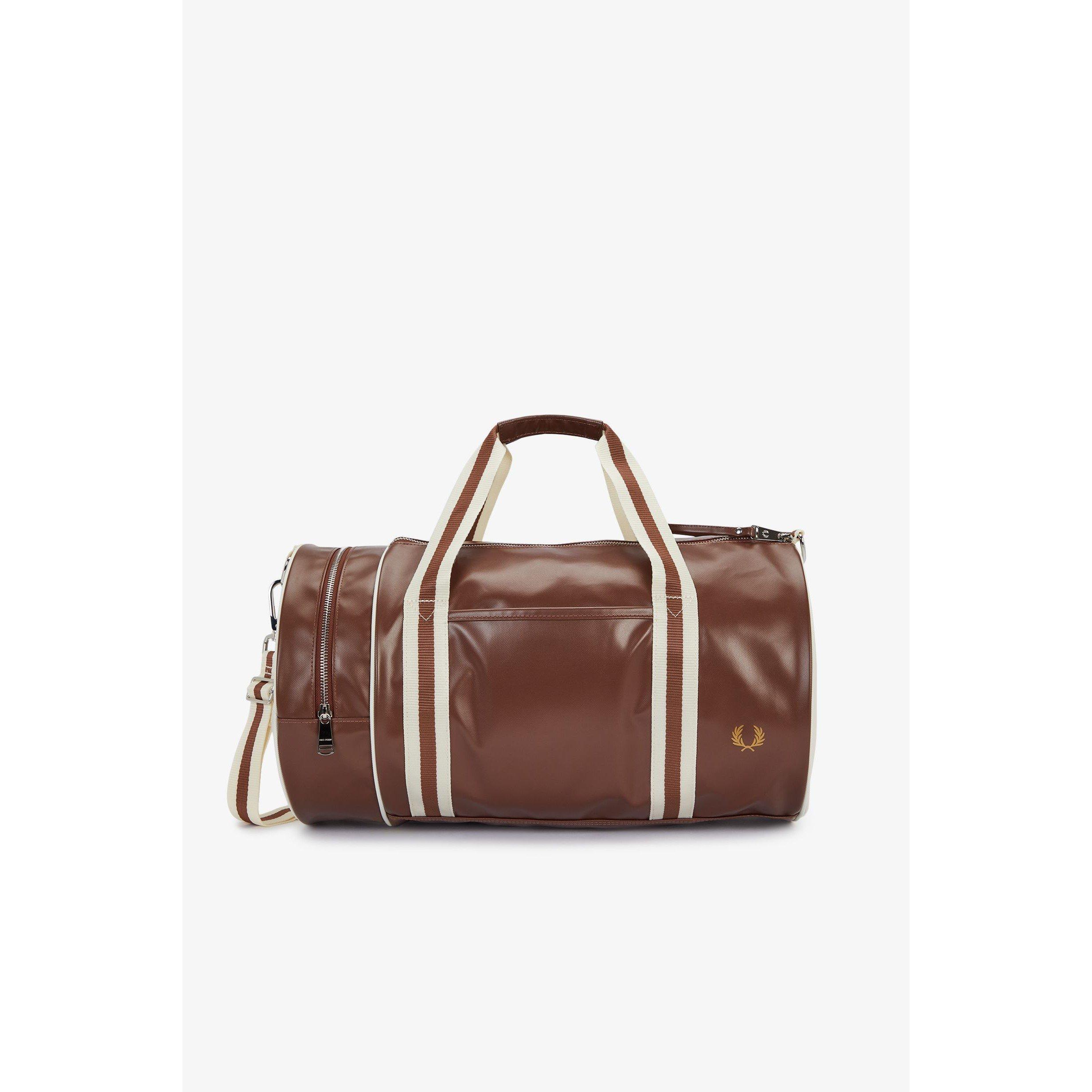 Fred Perry Men's Classic Barrel Bag - Tan/Ecru J89