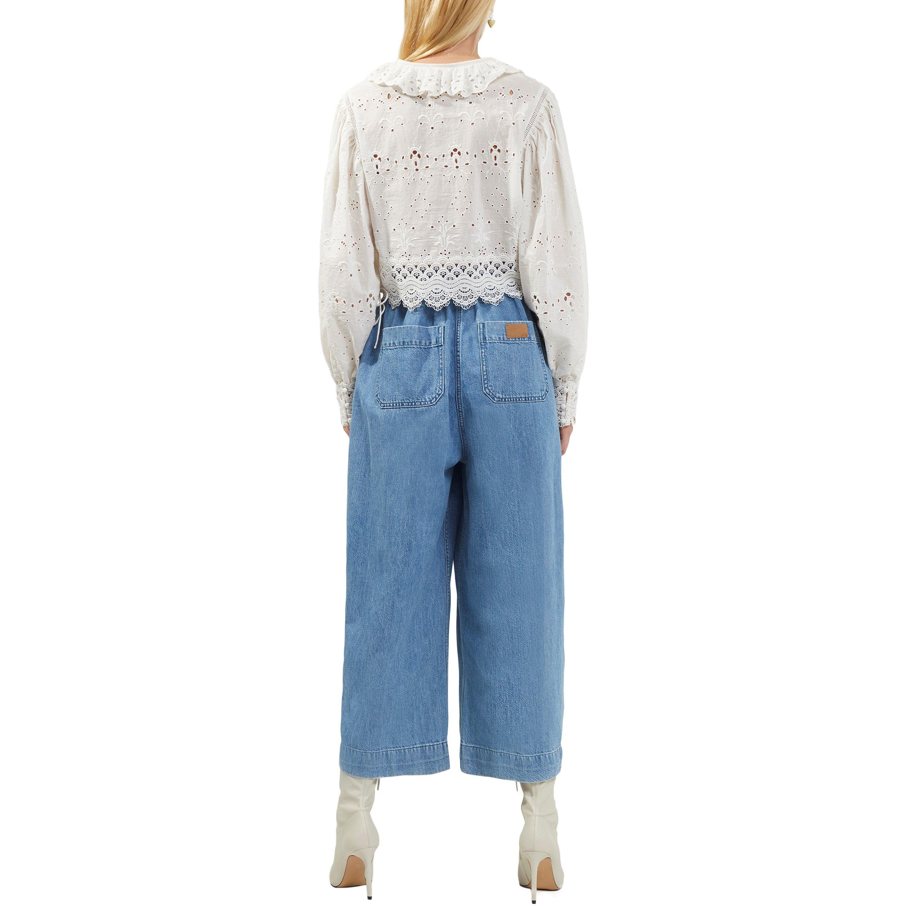 - - French Connection - Anesha Linen Belted V Neck Jumpsuit - 4