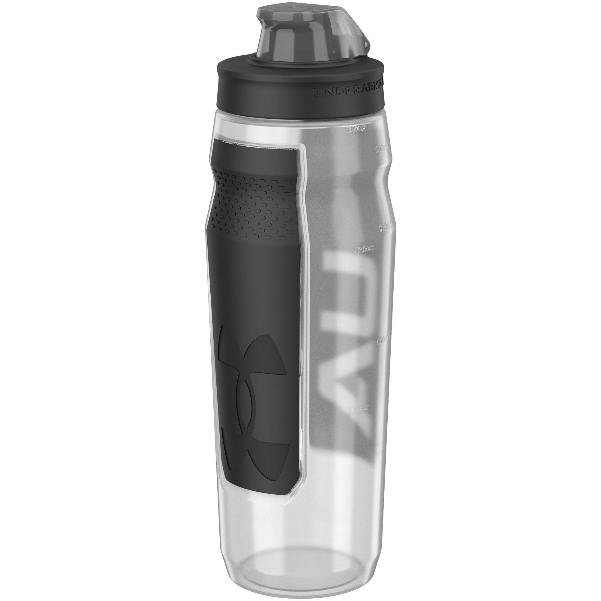 Clear Black/Blk - Under Armour - Under Playmaker Squee Water Bottle 32oz - 4