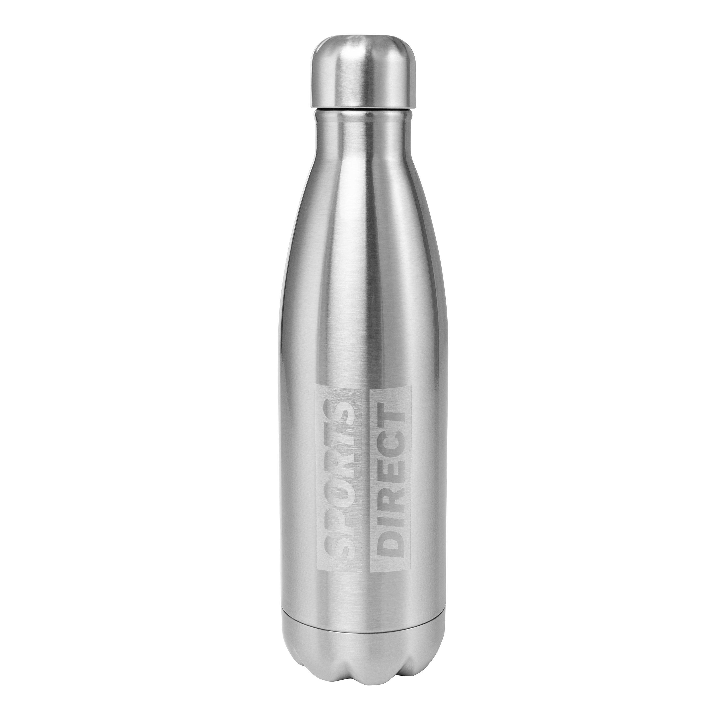 Grey - Sports Direct - SportsDirect Stainless Steel Insulated Water Bottle 500ml - 1