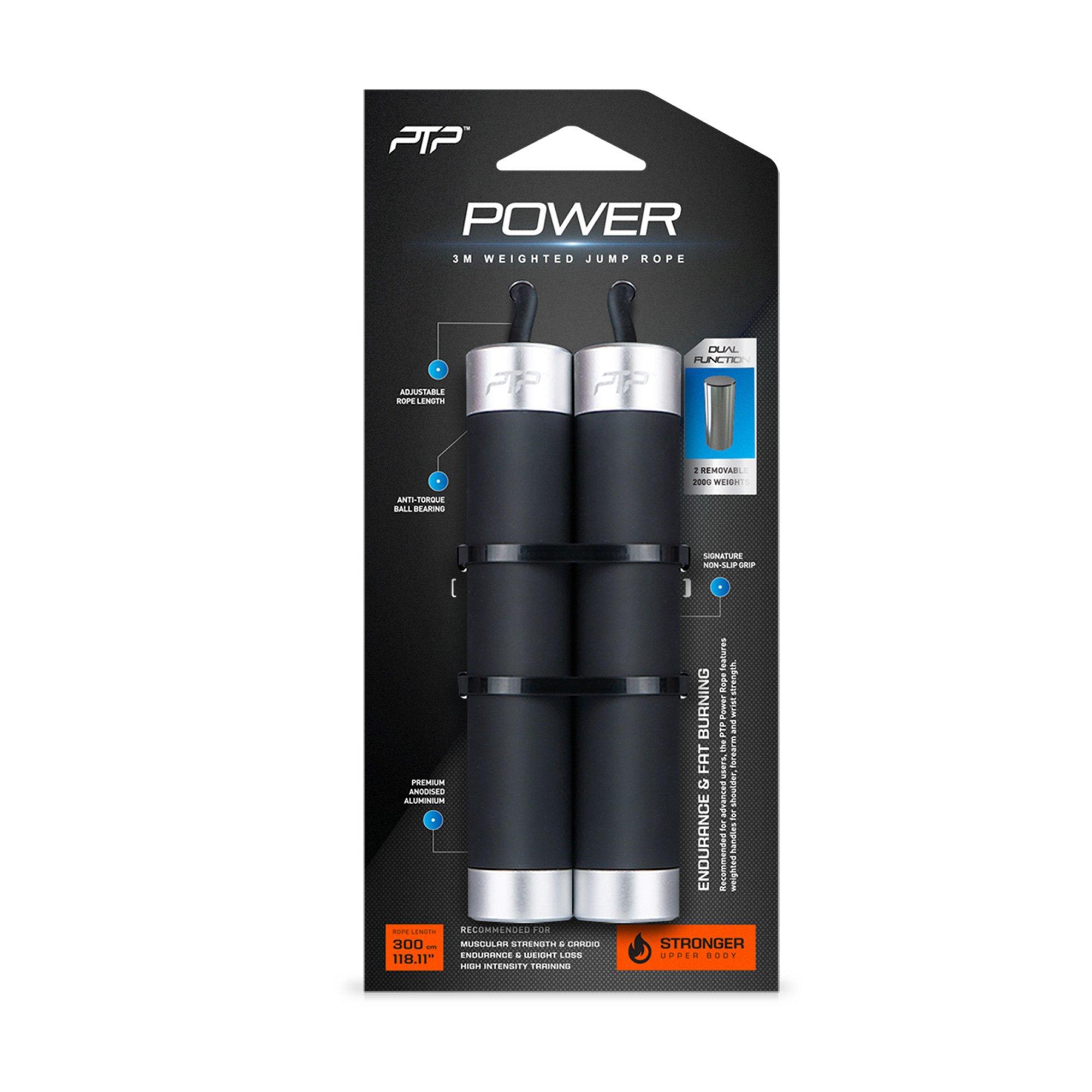 Black - PTP - Power Weighted Jump Rope - 2