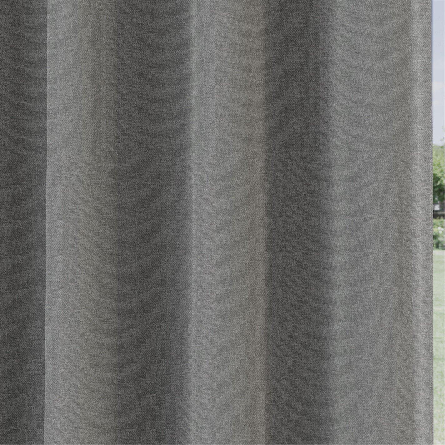 Grey - Enhanced Living - Onyx Grey 100% Blackout Thermal 90x90 Curtains - 2