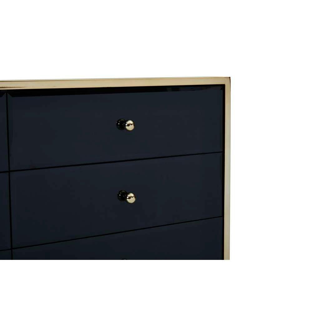 Black & Gold - Birlea - Fenwick 6 Drawer Chest - 6