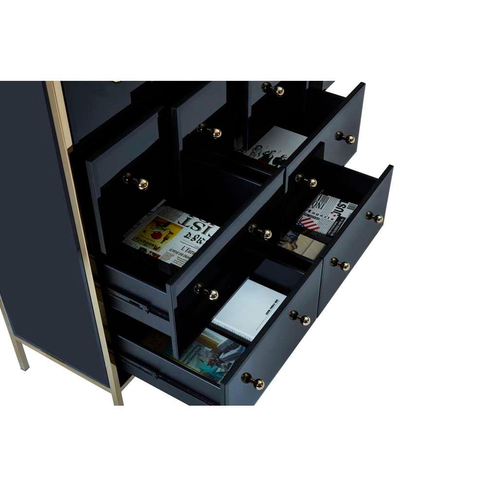 Black & Gold - Birlea - Fenwick 6 Drawer Chest - 7