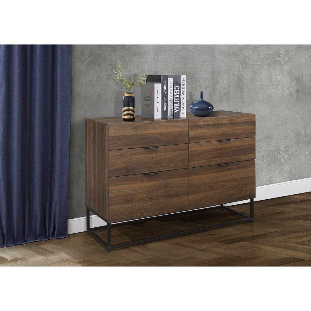 Birlea  Houston 6 Drawer Chest - Walnut