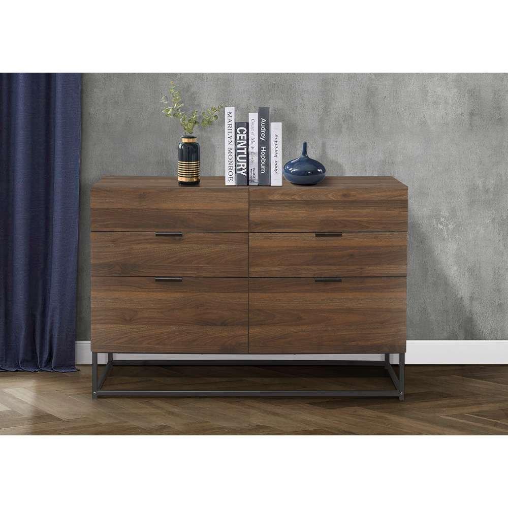 Walnut - Birlea - Houston 6 Drawer Chest - 2
