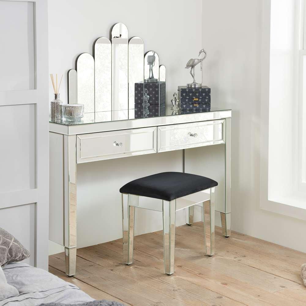 Birlea Unisex Mirrored Valencia 2 Drawer Dressing Table - Image 5