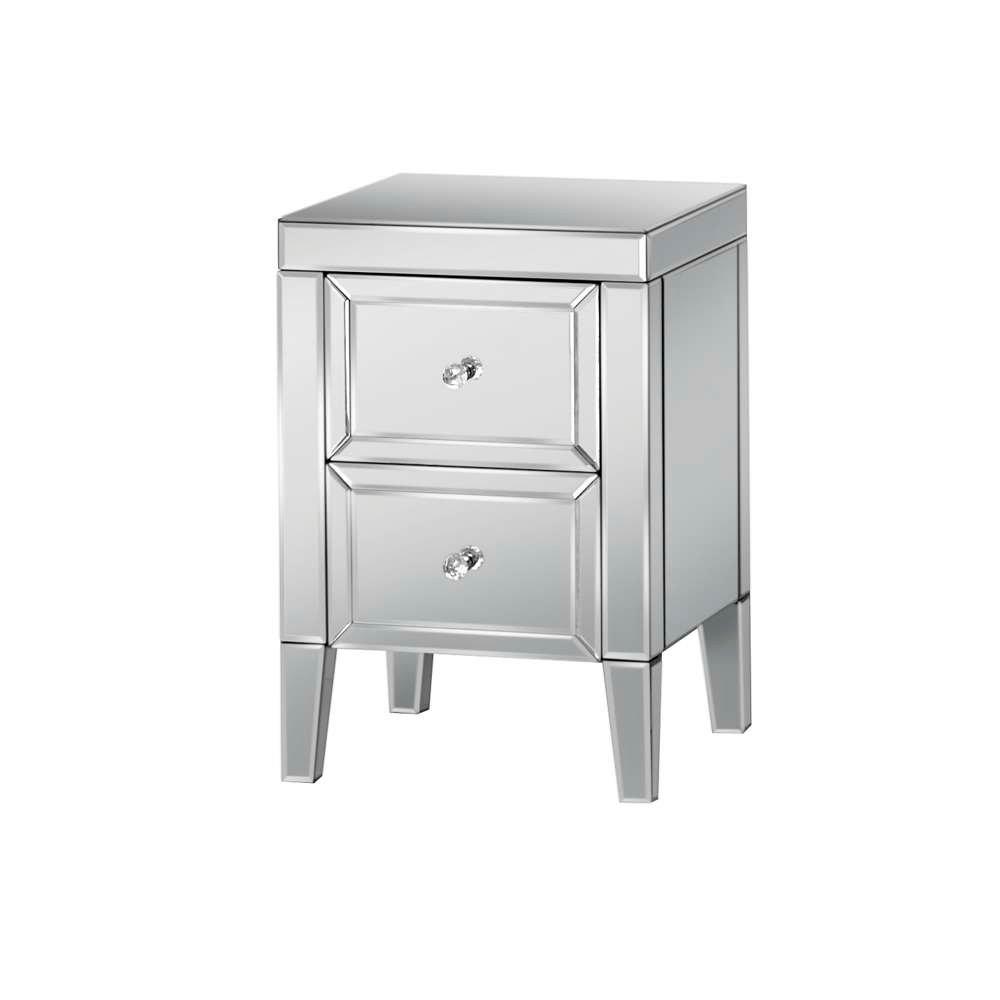 Mirrored - Birlea - Valencia 2 Drawer Bedside Table - 11