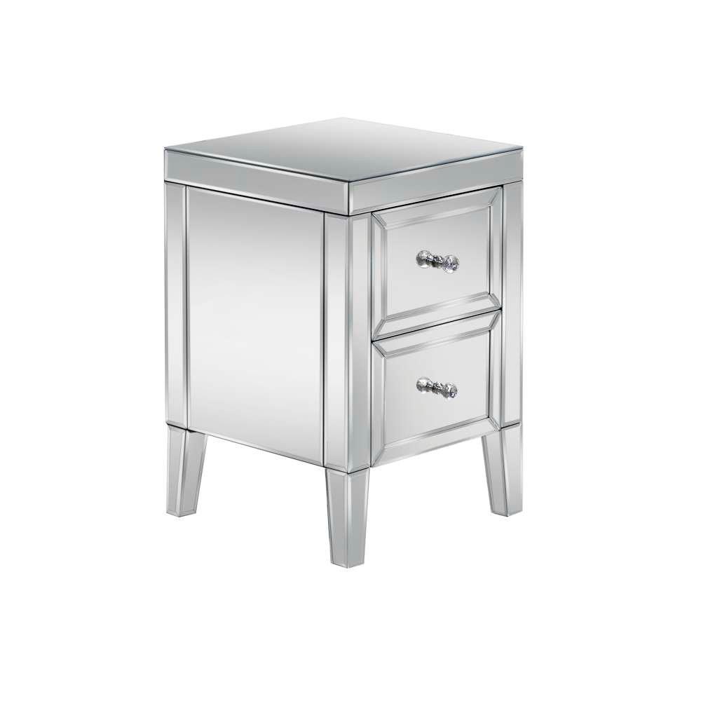 Mirrored - Birlea - Valencia 2 Drawer Bedside Table - 12