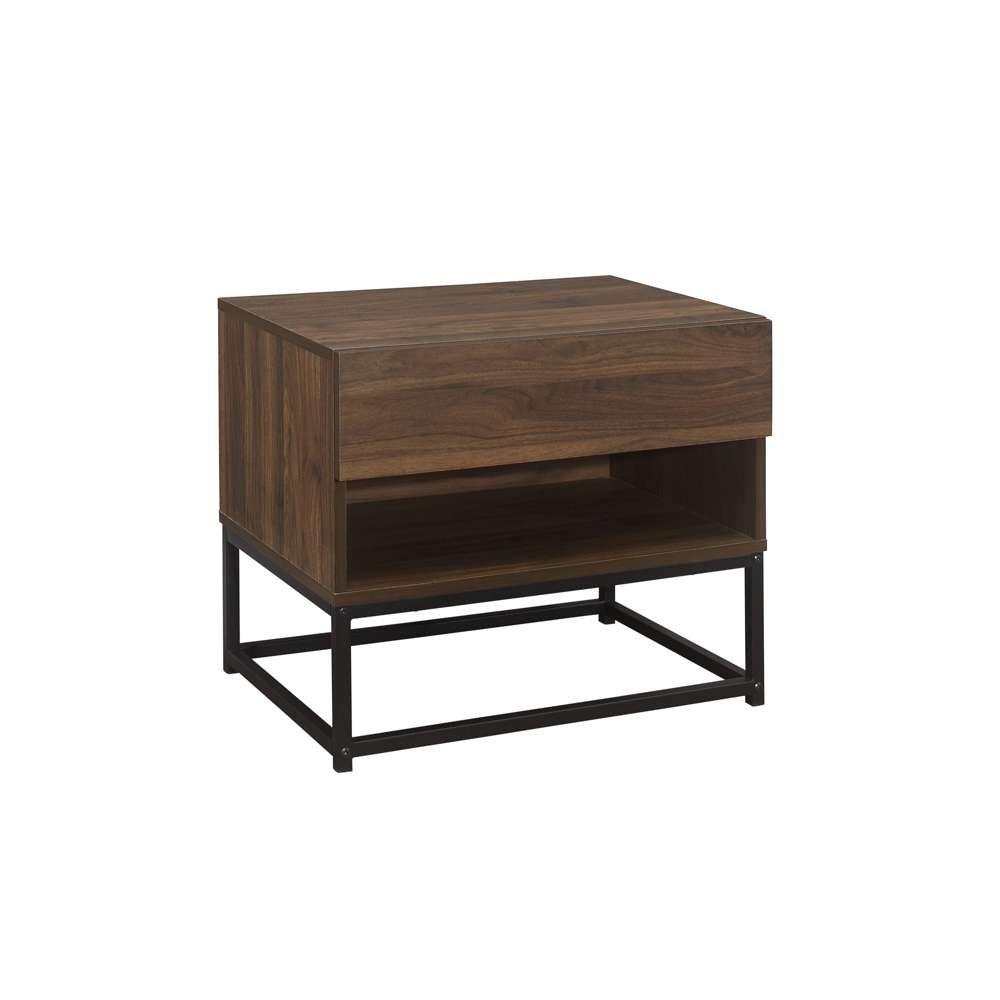 Walnut - Birlea - Houston 1 Drawer Bedside Table - 3