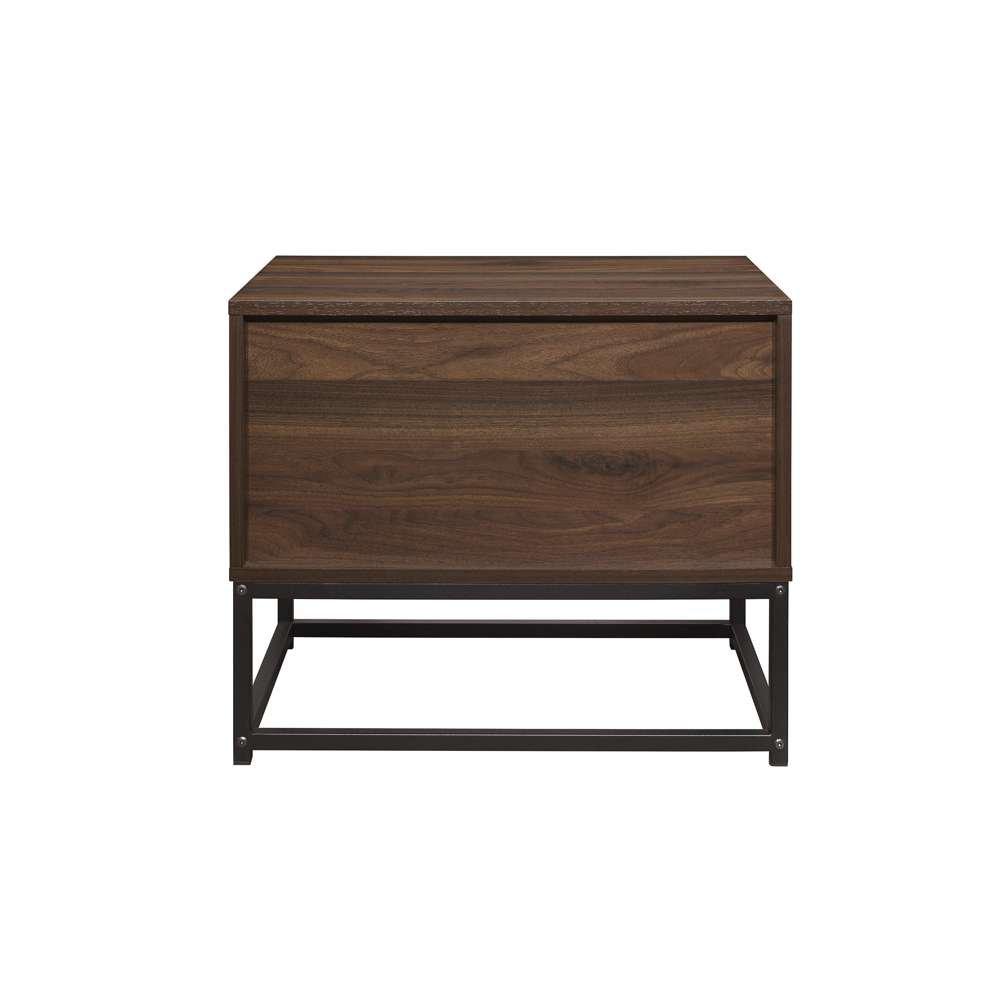 Walnut - Birlea - Houston 1 Drawer Bedside Table - 4