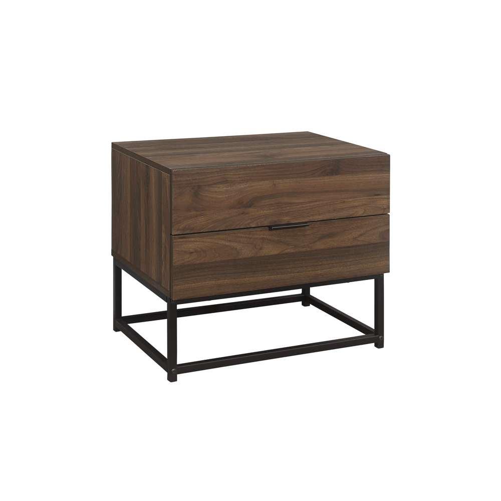 Walnut - Birlea - Houston 2 Drawer Bedside - 3