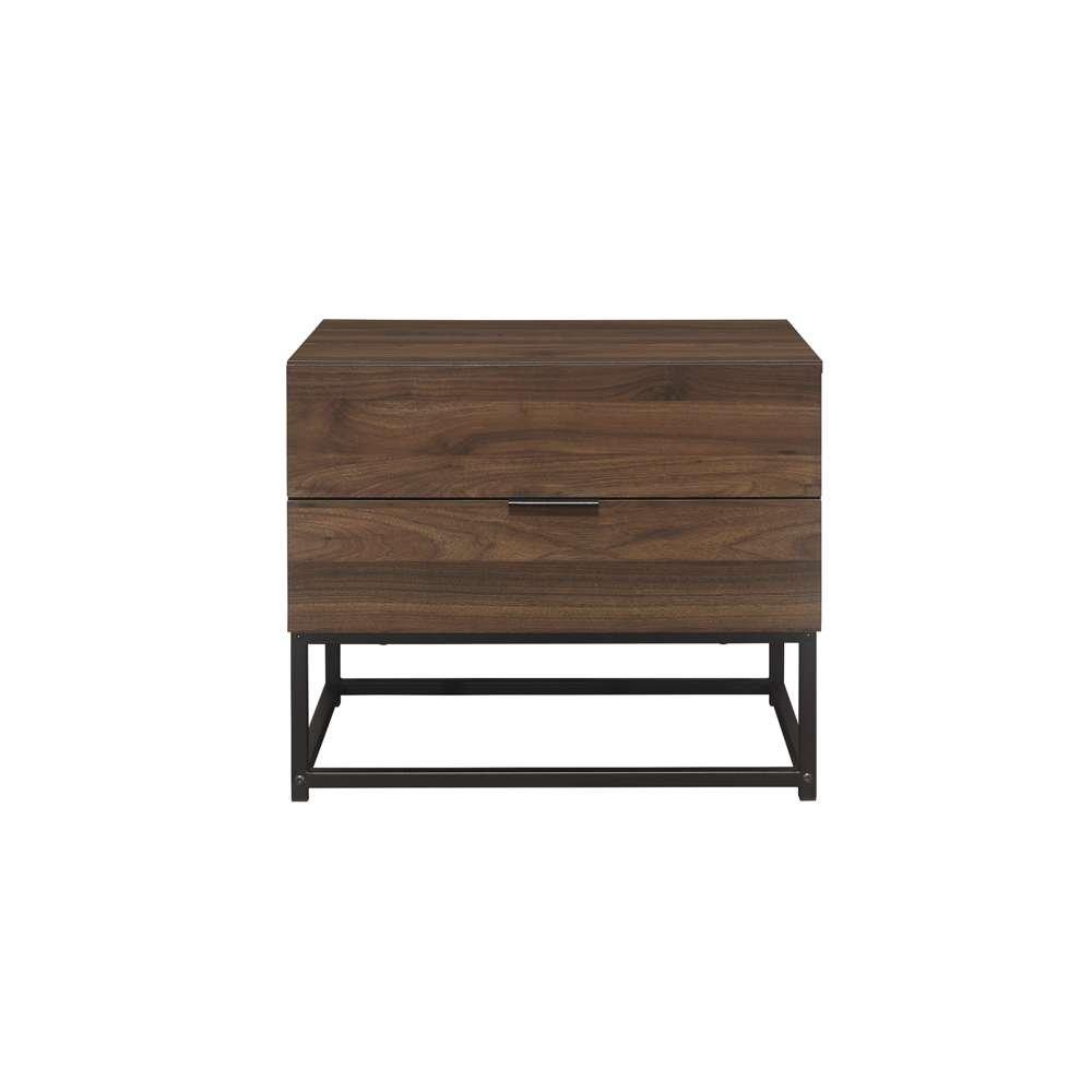 Walnut - Birlea - Houston 2 Drawer Bedside - 5