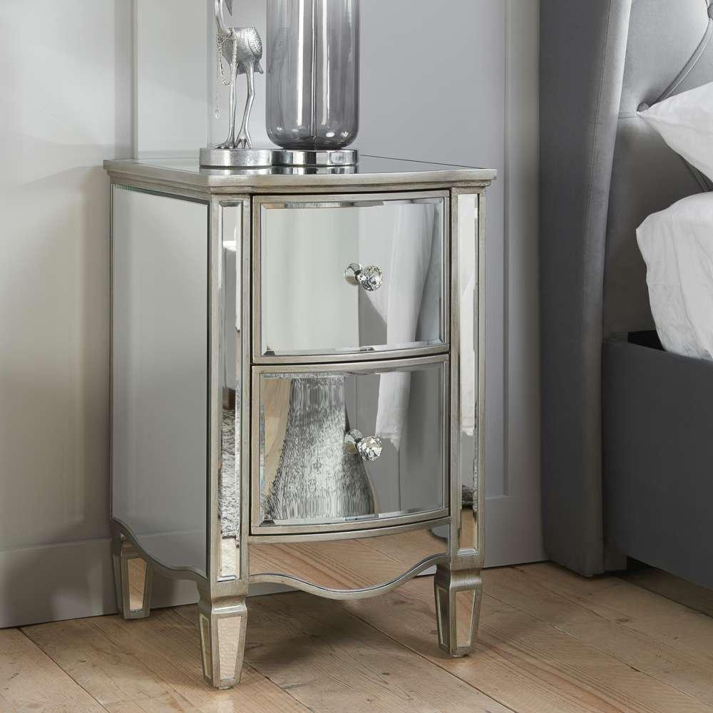 Birlea  Elysee 2 Drawer Bedside - Mirrored