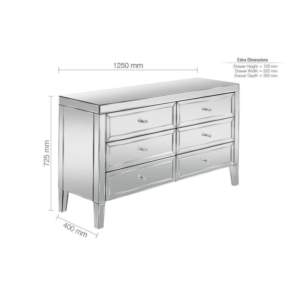 Mirrored - Birlea - Valencia 6 Drawer Chest - 10