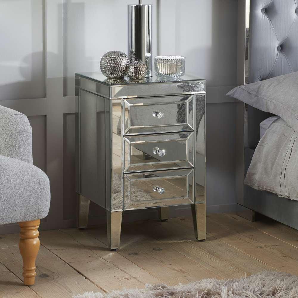 Mirrored - Birlea - Valencia 3 Drawer Bedside - 1