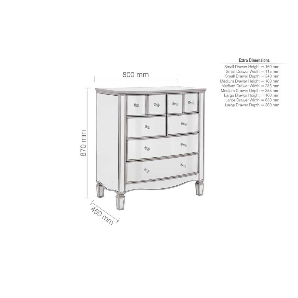 Mirrored - Birlea - Elysee Merchant Chest - 12