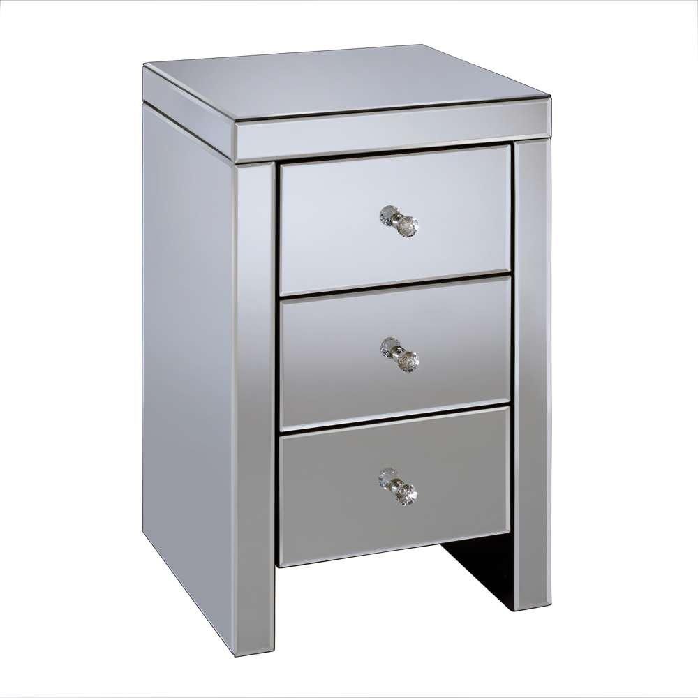 Mirrored - Birlea - Seville 3 Drawer Bedside - 3