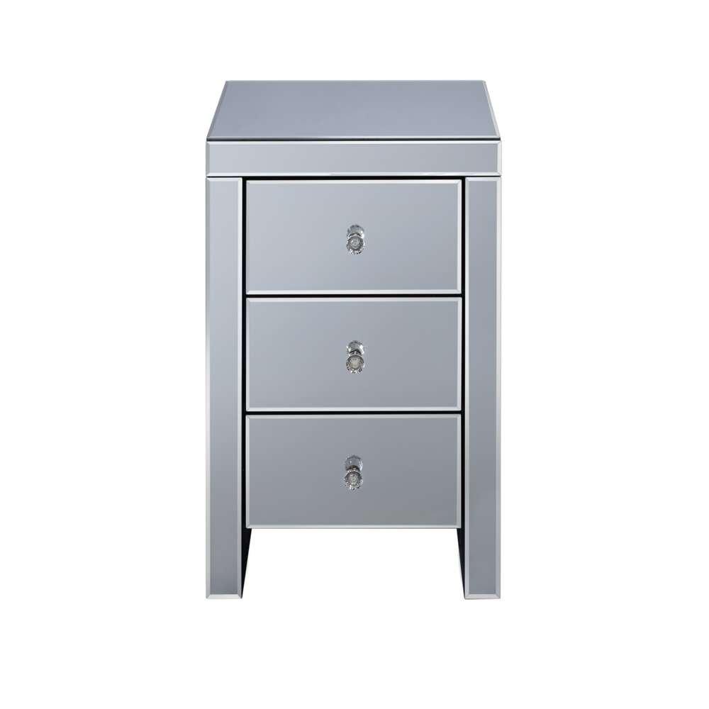 Mirrored - Birlea - Seville 3 Drawer Bedside - 4