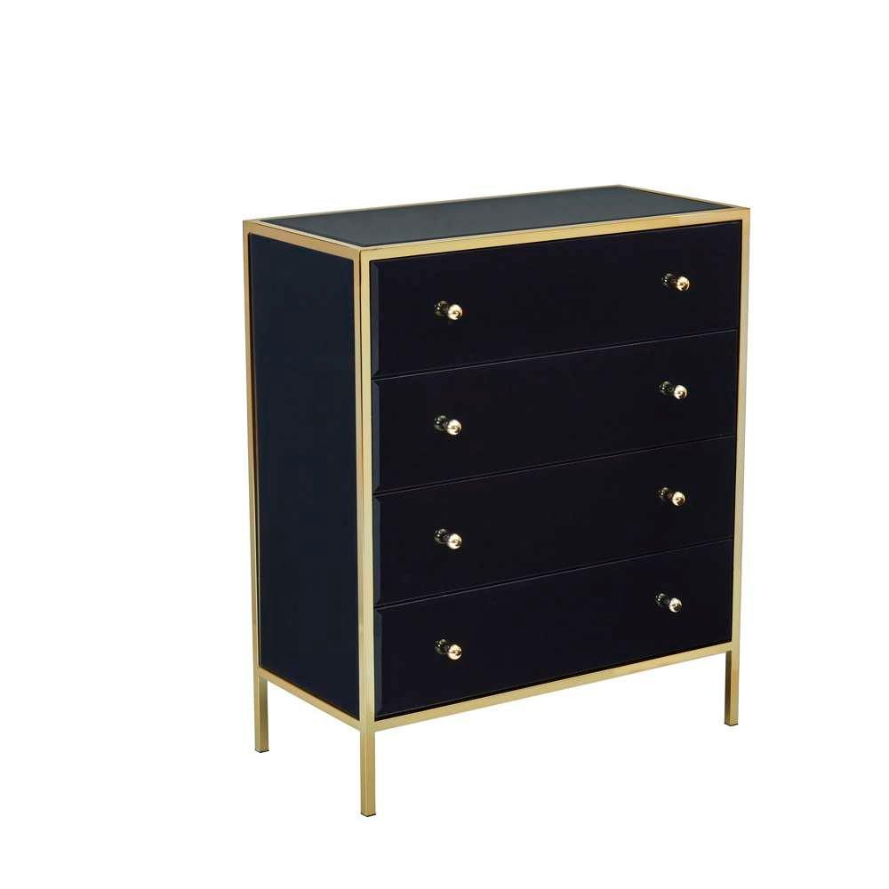 Black & Gold - Birlea - Fenwick 4 Drawer Chest - 3